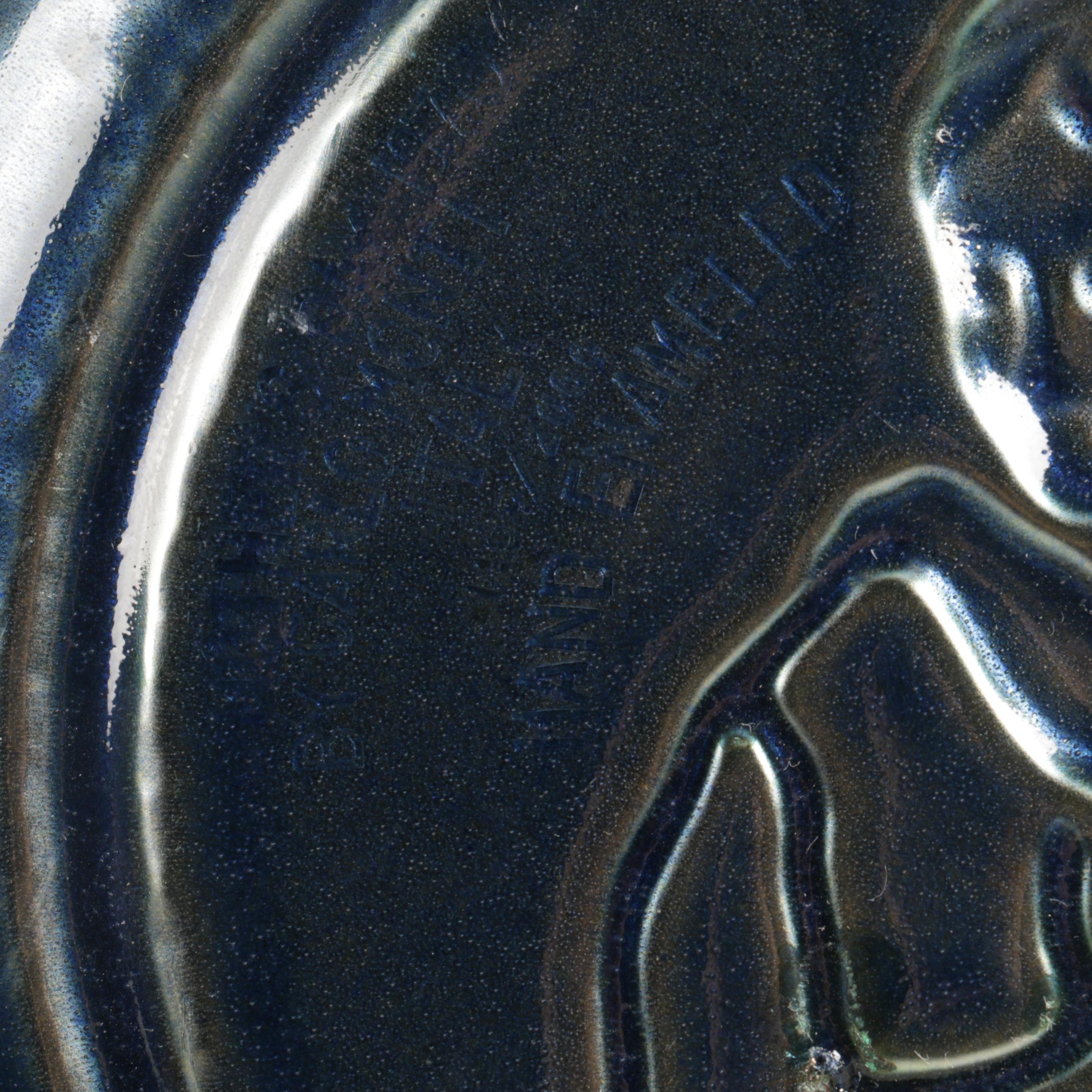 Joel Sansone Modernist Enamelled Bowl and Italian Hand Enamelled Plate