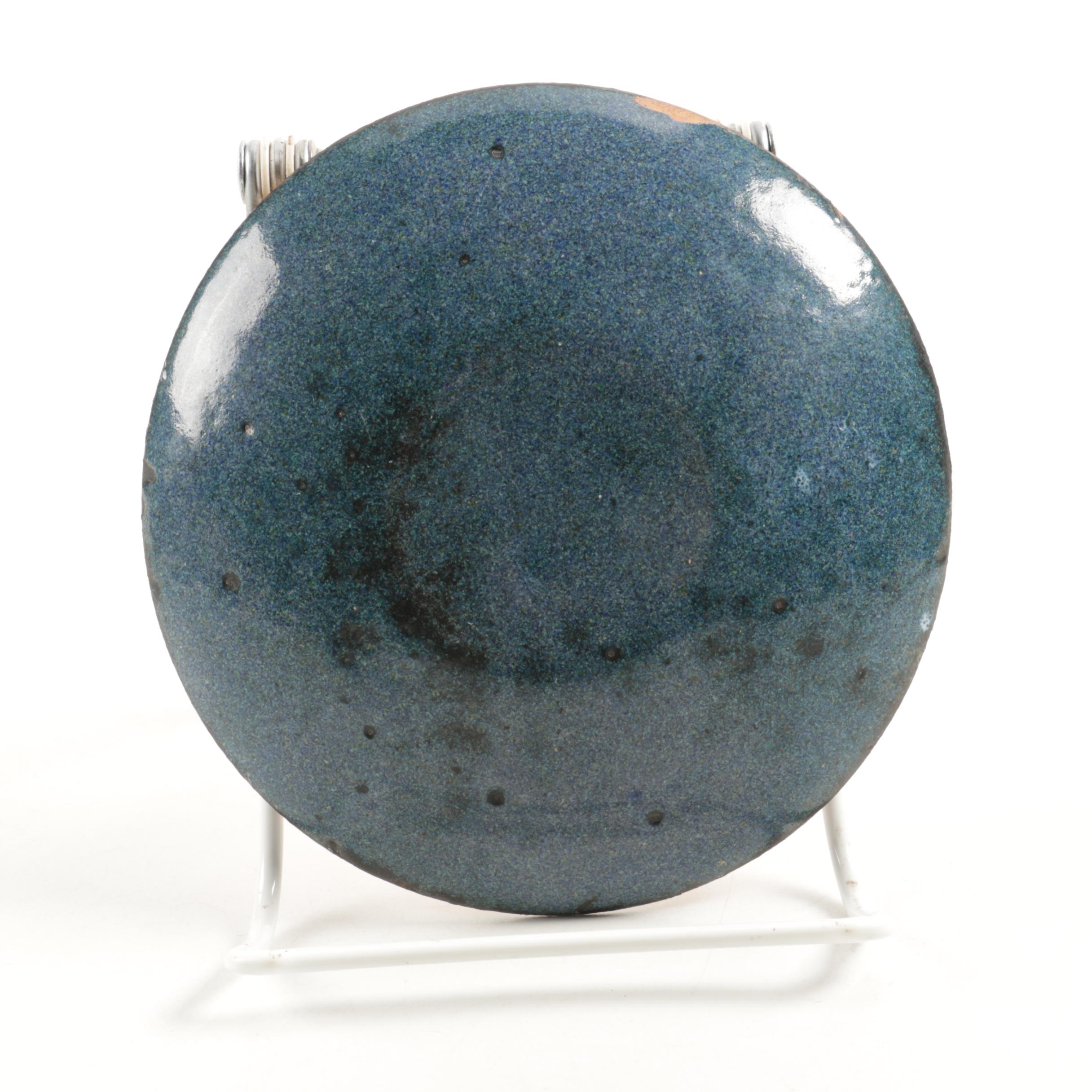 Joel Sansone Modernist Enamelled Bowl and Italian Hand Enamelled Plate