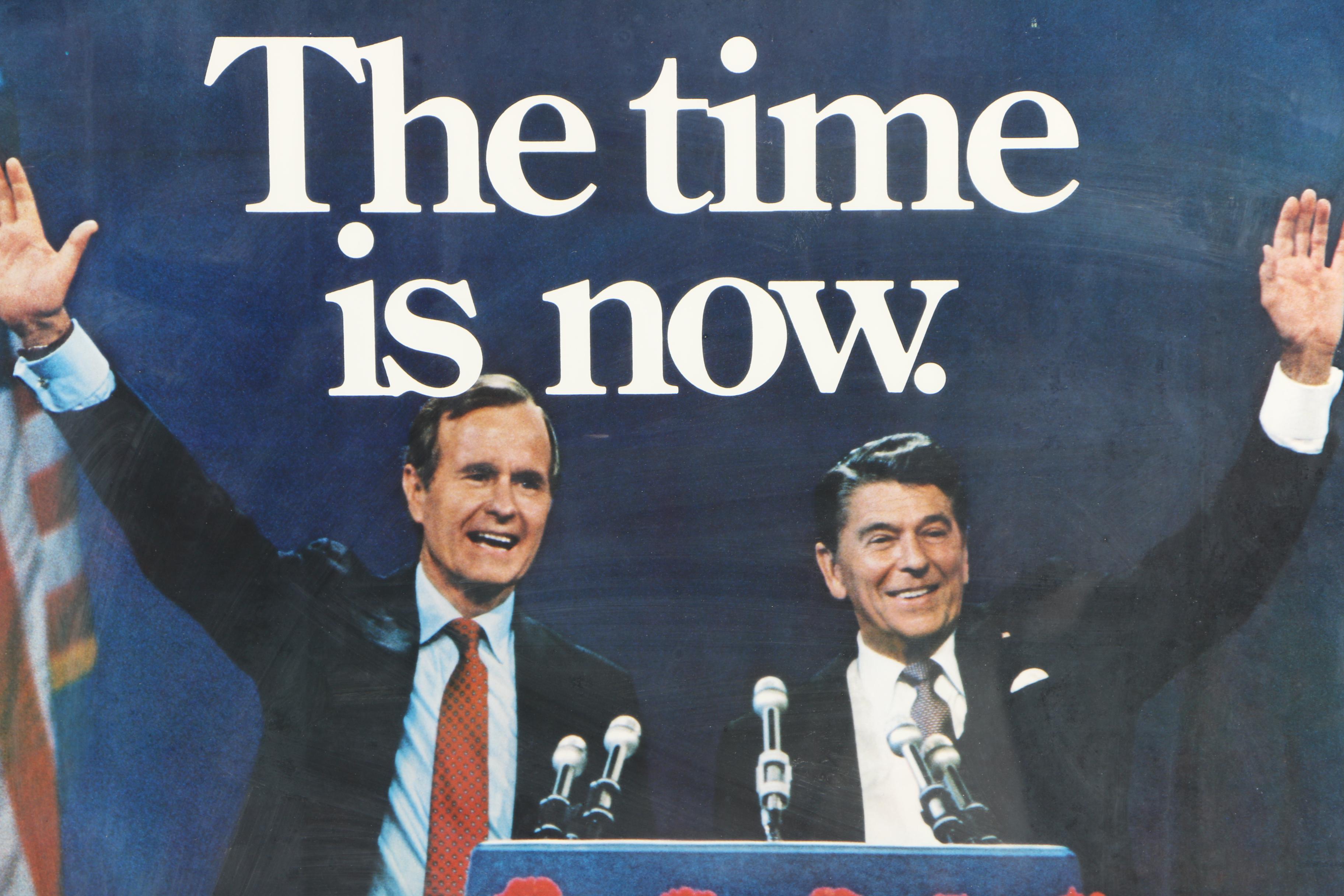 Presidents Ronald Reagan and George H.W. Bush 1980 Campaign Posters