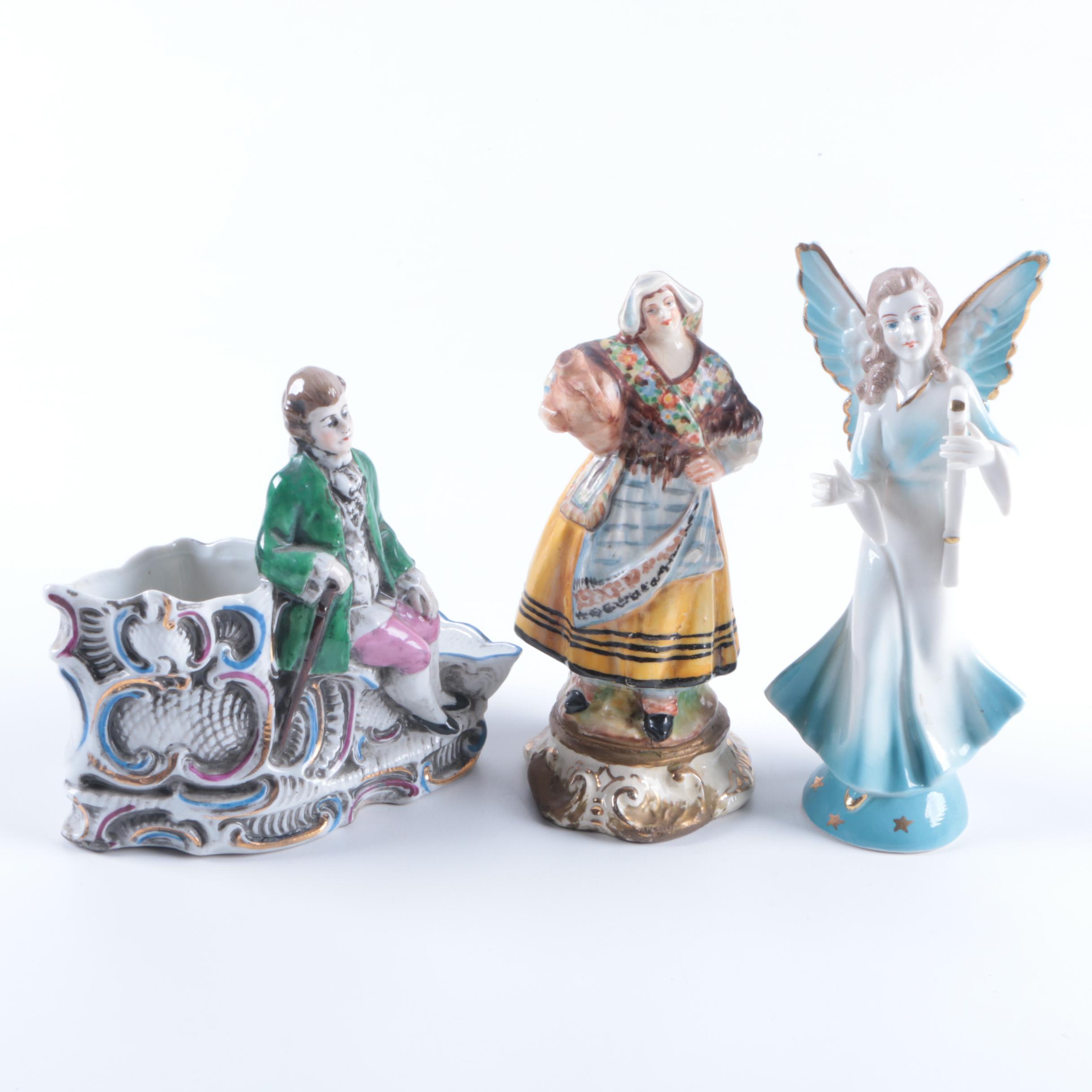 Vintage Bavarian Figurines Including Erphila