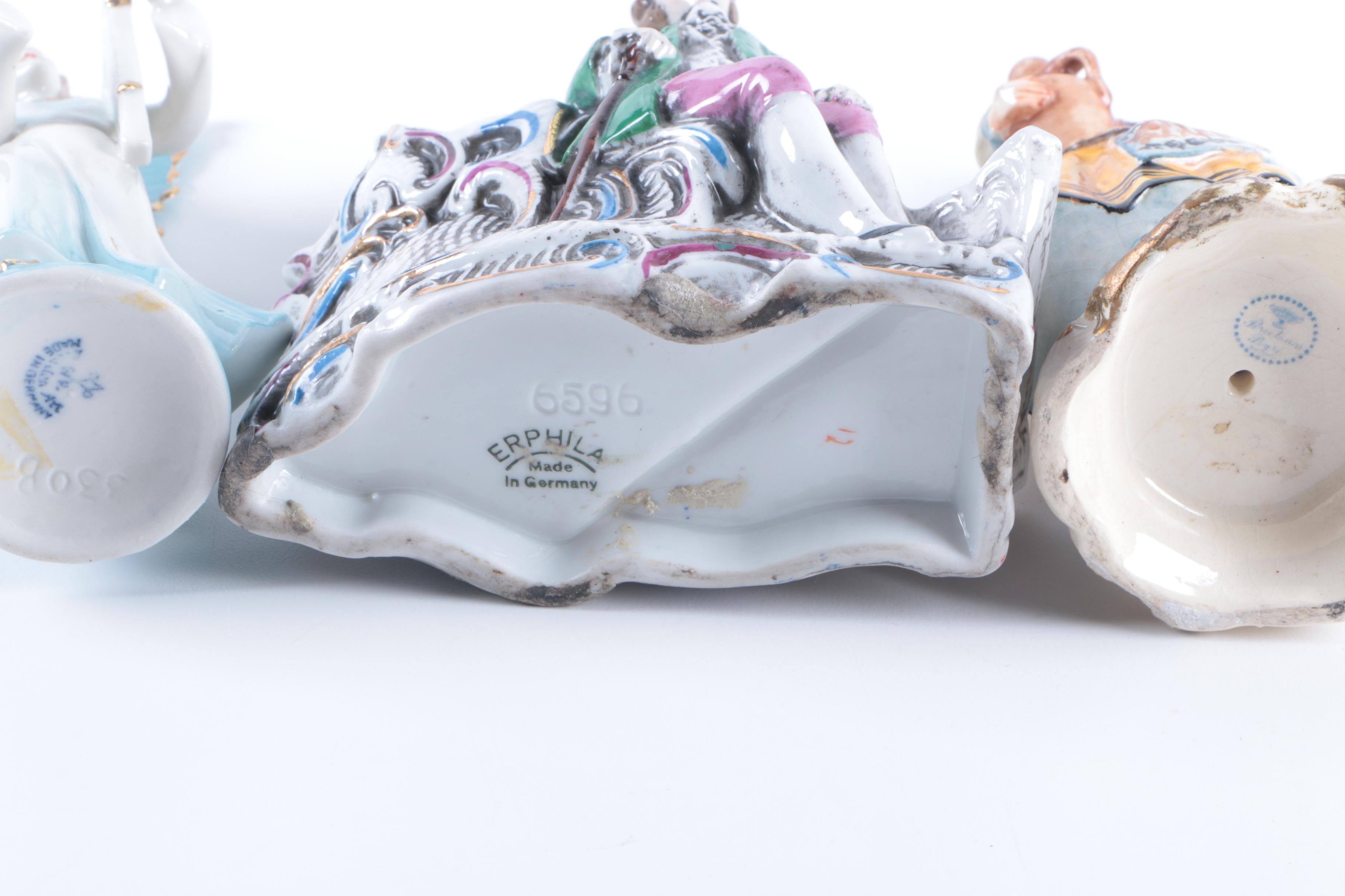 Vintage Bavarian Figurines Including Erphila