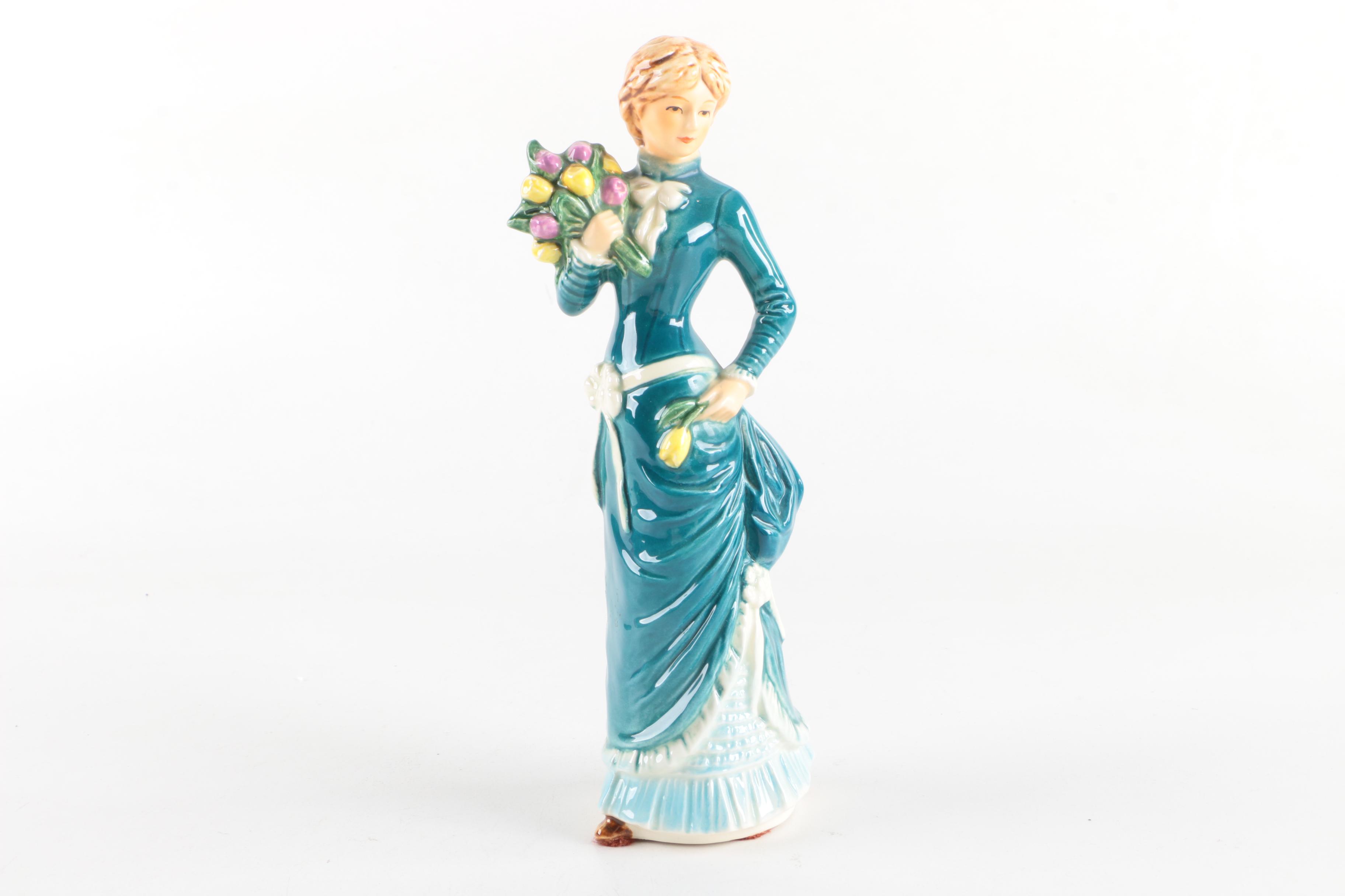 Vintage Goebel "Gentle Thoughts" and "Garden Fancier" Porcelain Figurines