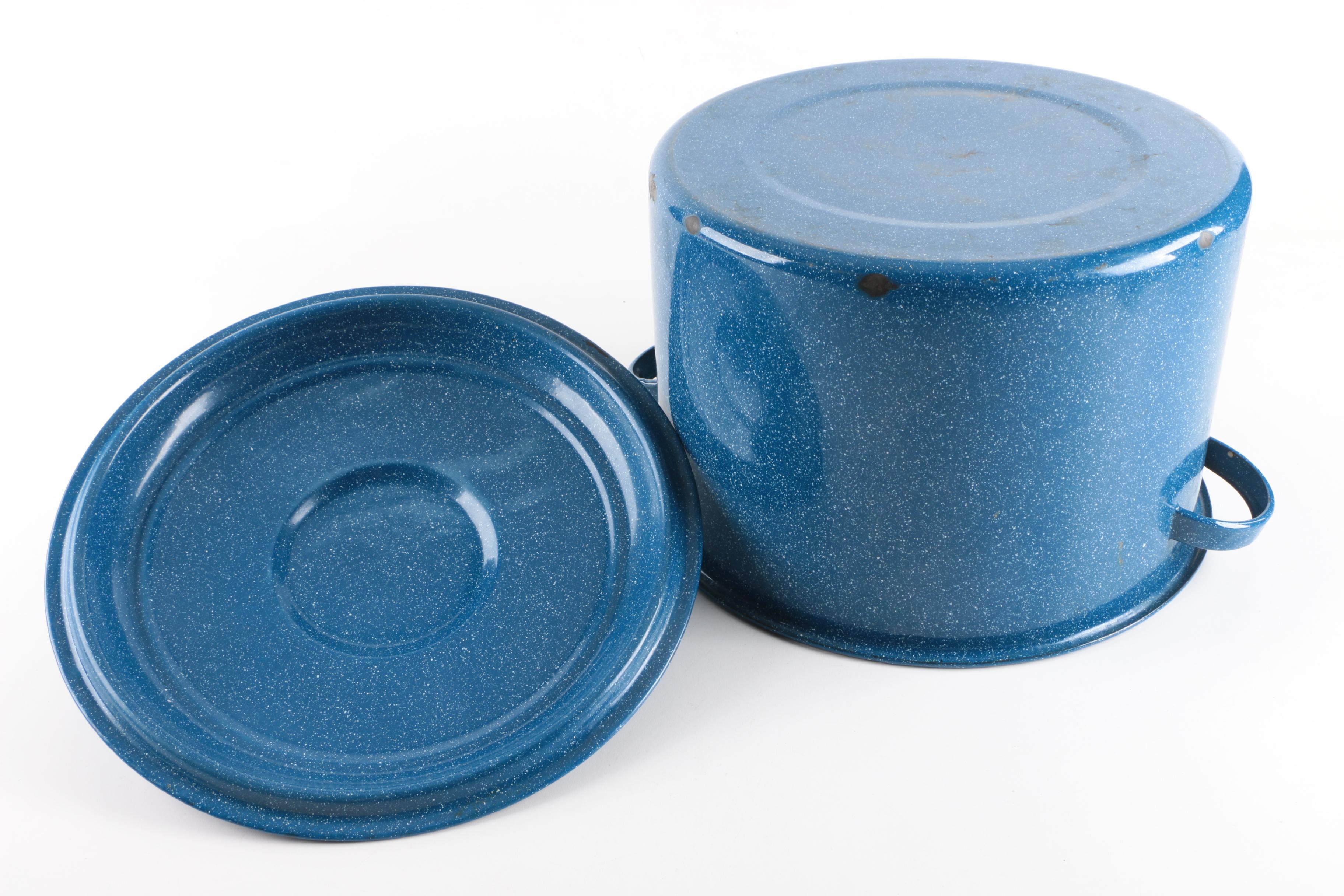 Vintage Enameled Stock Pot