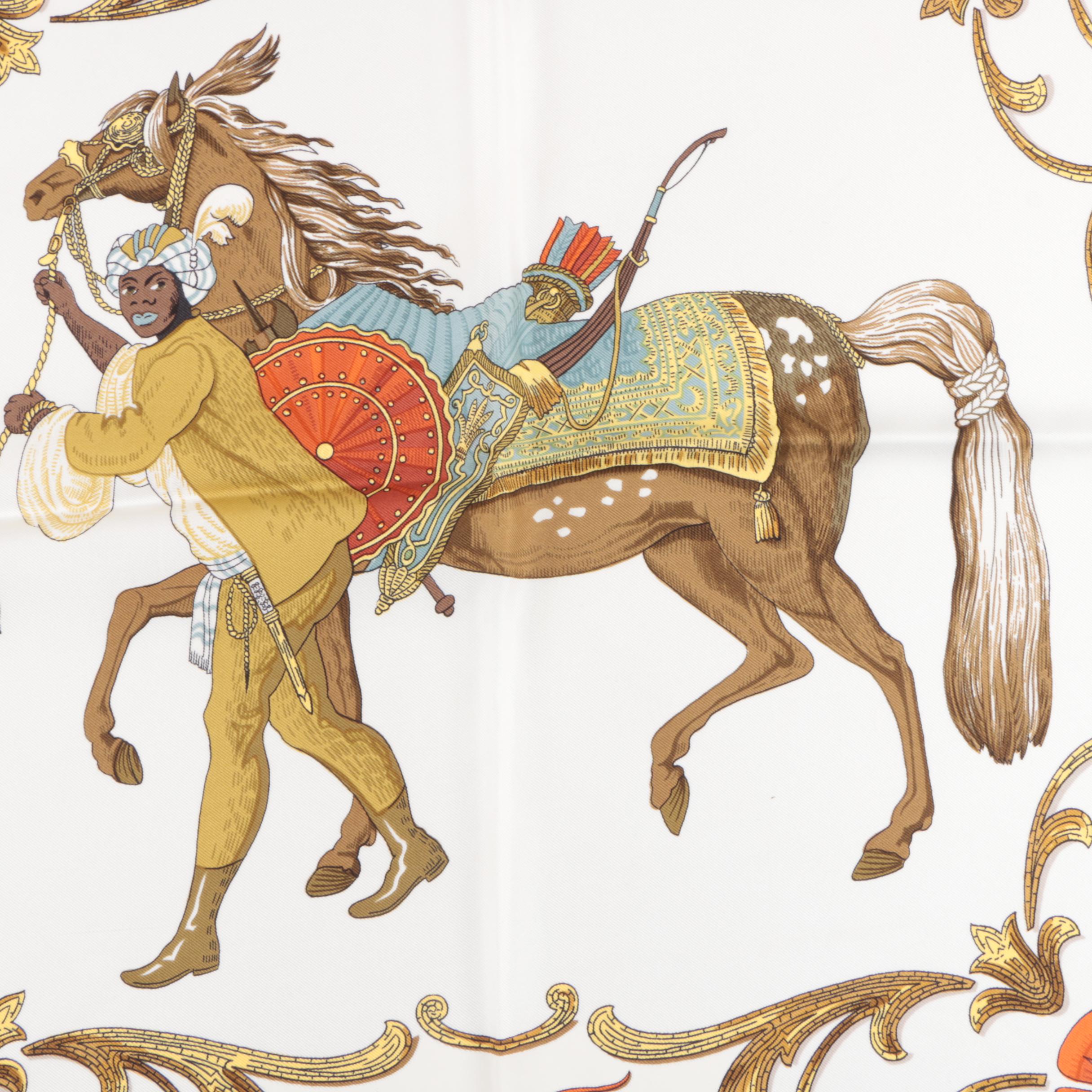 Hermès of Paris "Cheval Turc" Silk Scarf