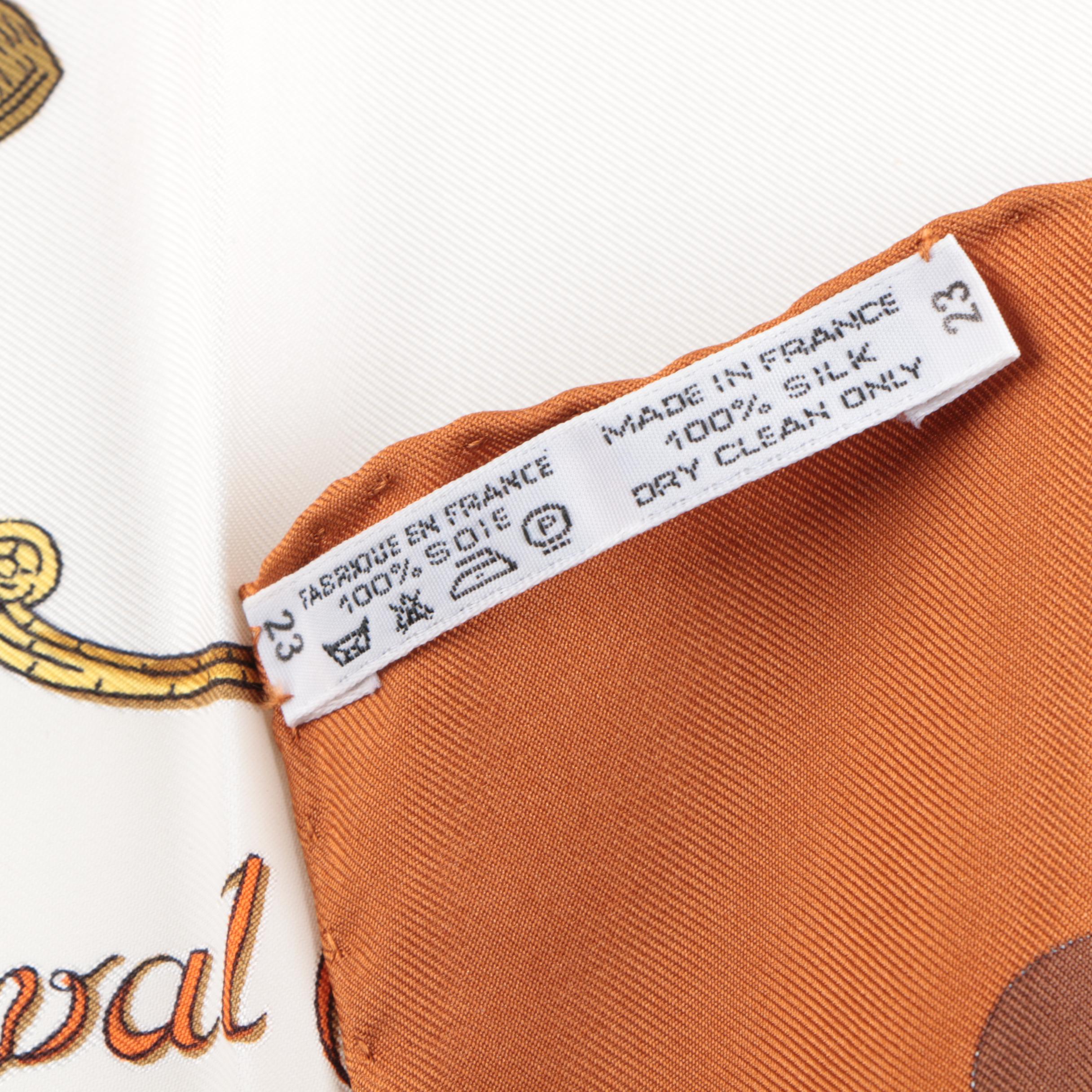 Hermès of Paris "Cheval Turc" Silk Scarf