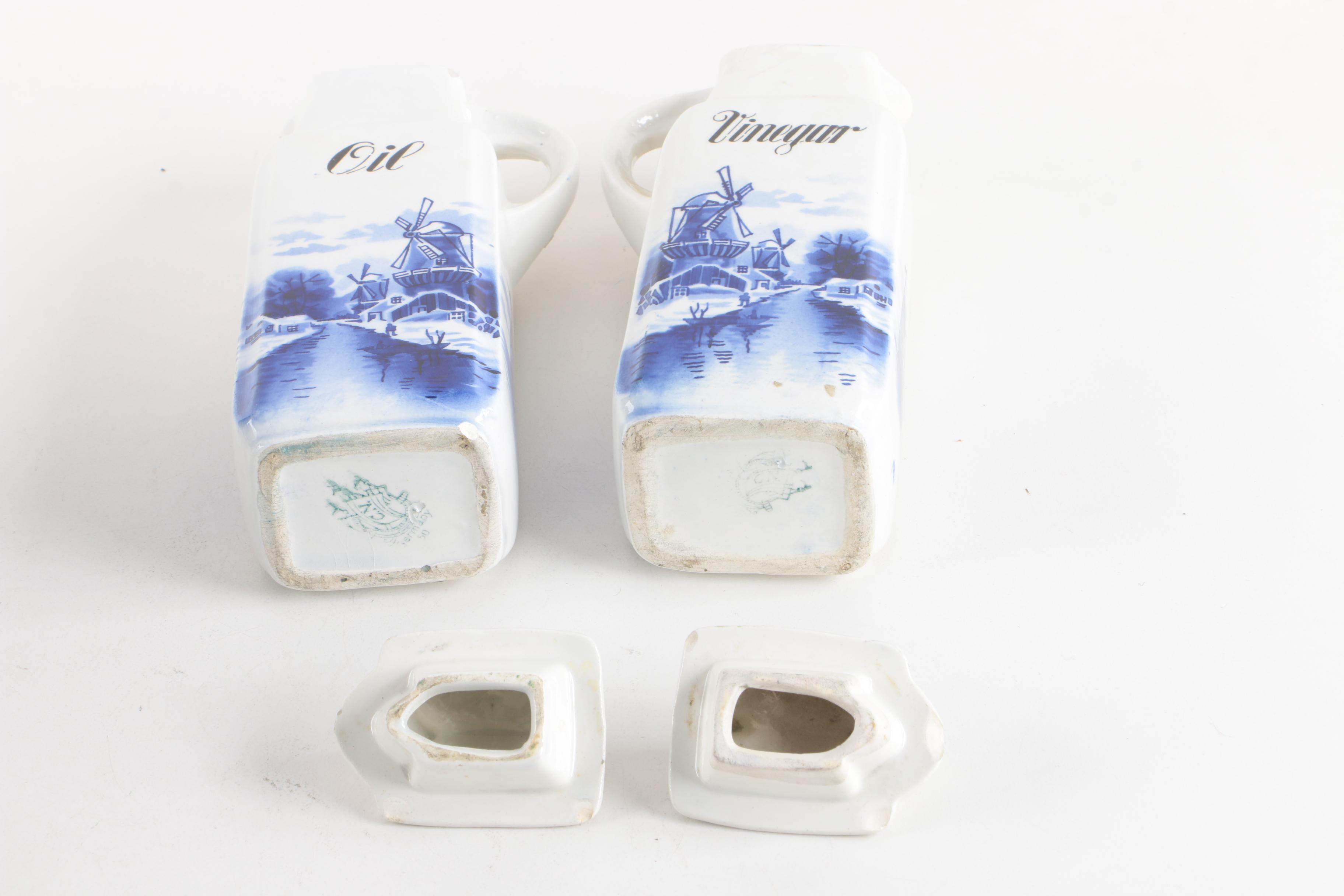 Vintage Delft Style Inge Ceramic Kitchen Canisters
