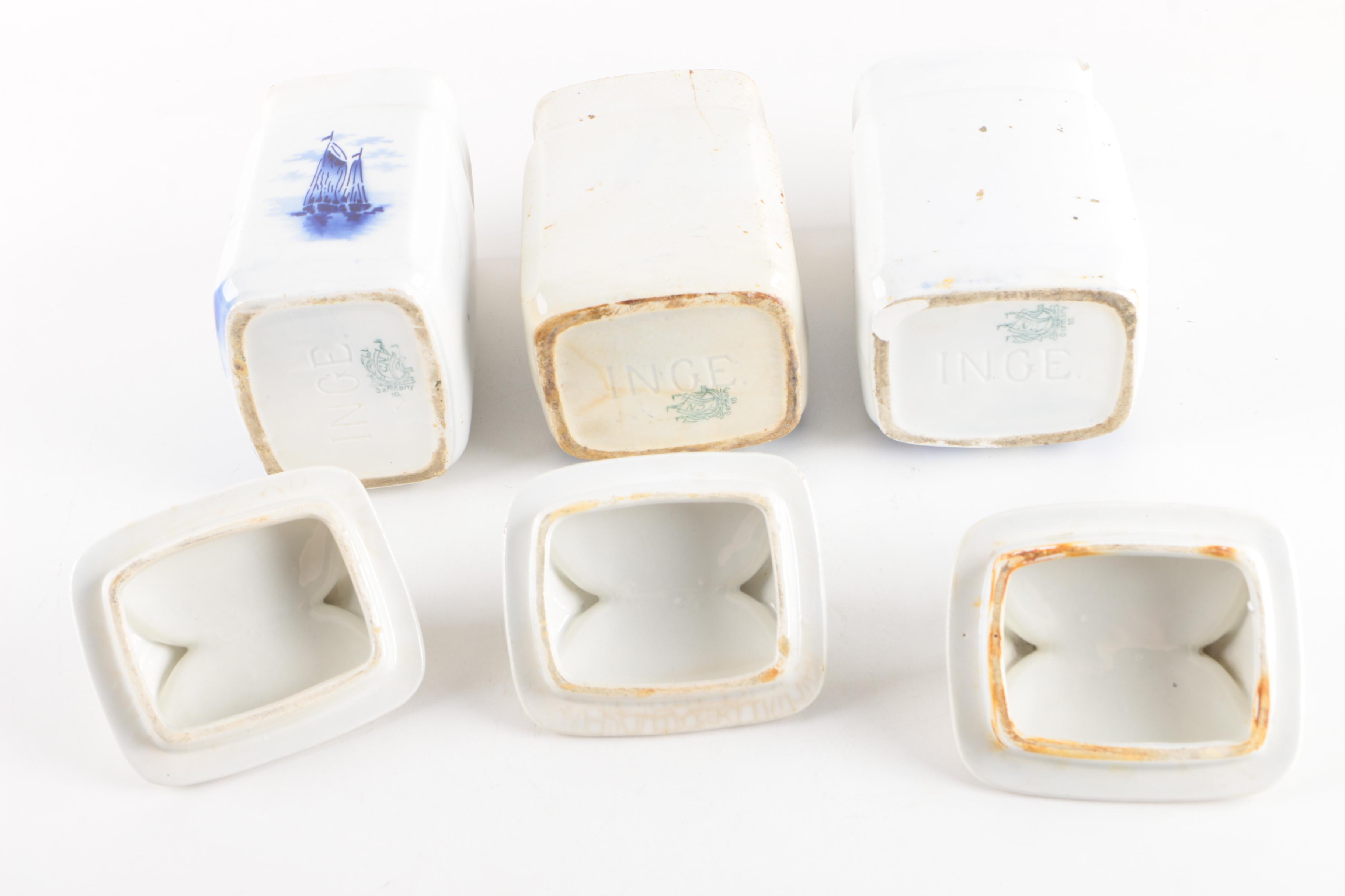 Vintage Delft Style Inge Ceramic Kitchen Canisters