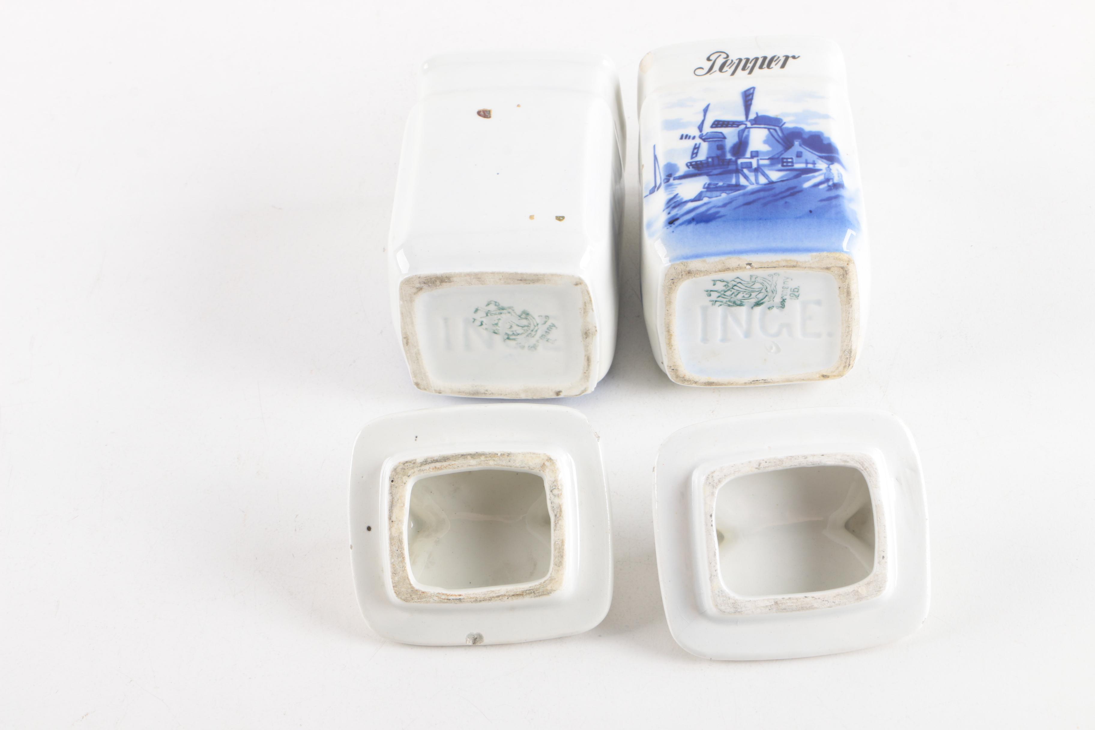 Vintage Delft Style Inge Ceramic Kitchen Canisters