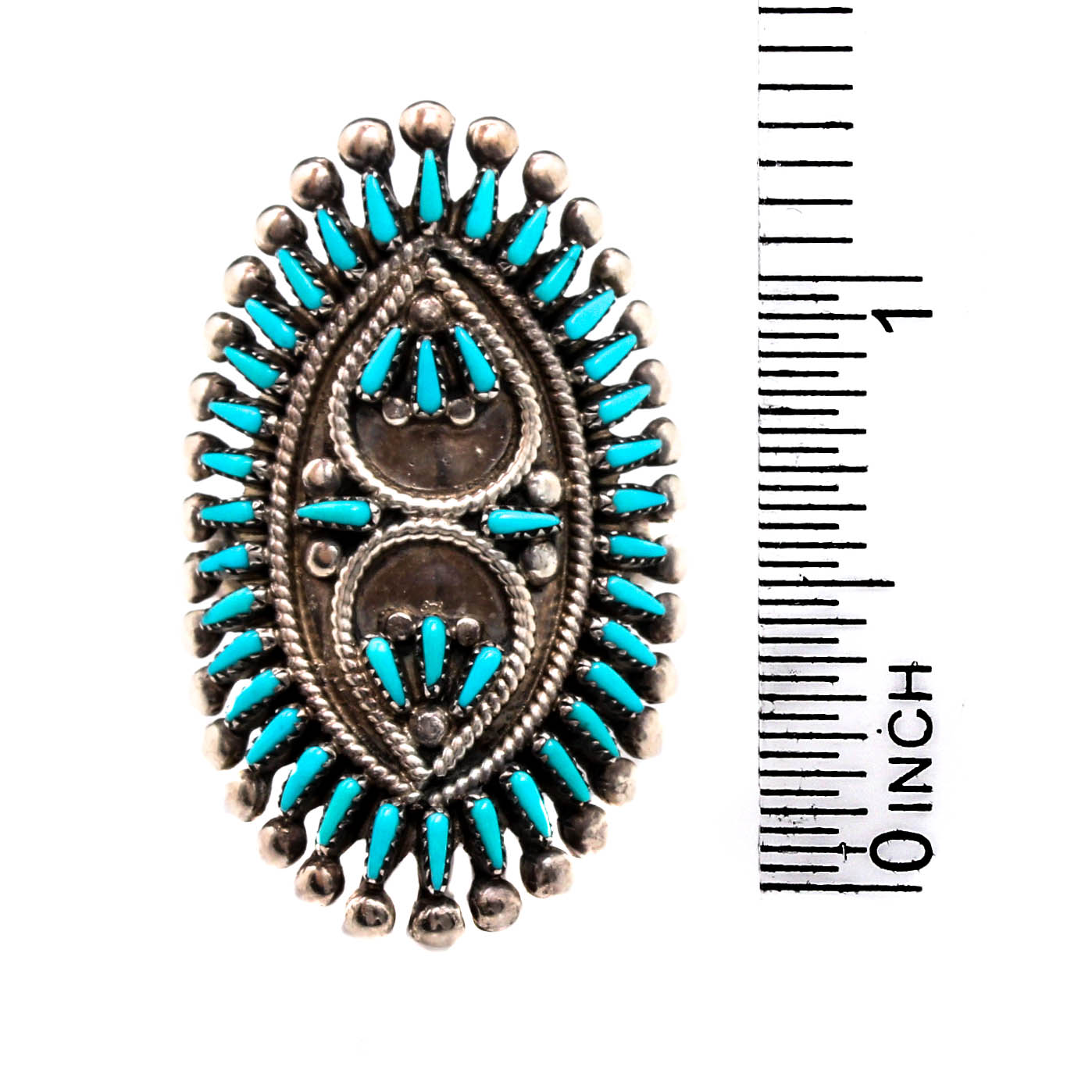 Vincent Johnson Zuni Sterling Silver Turquoise Ring