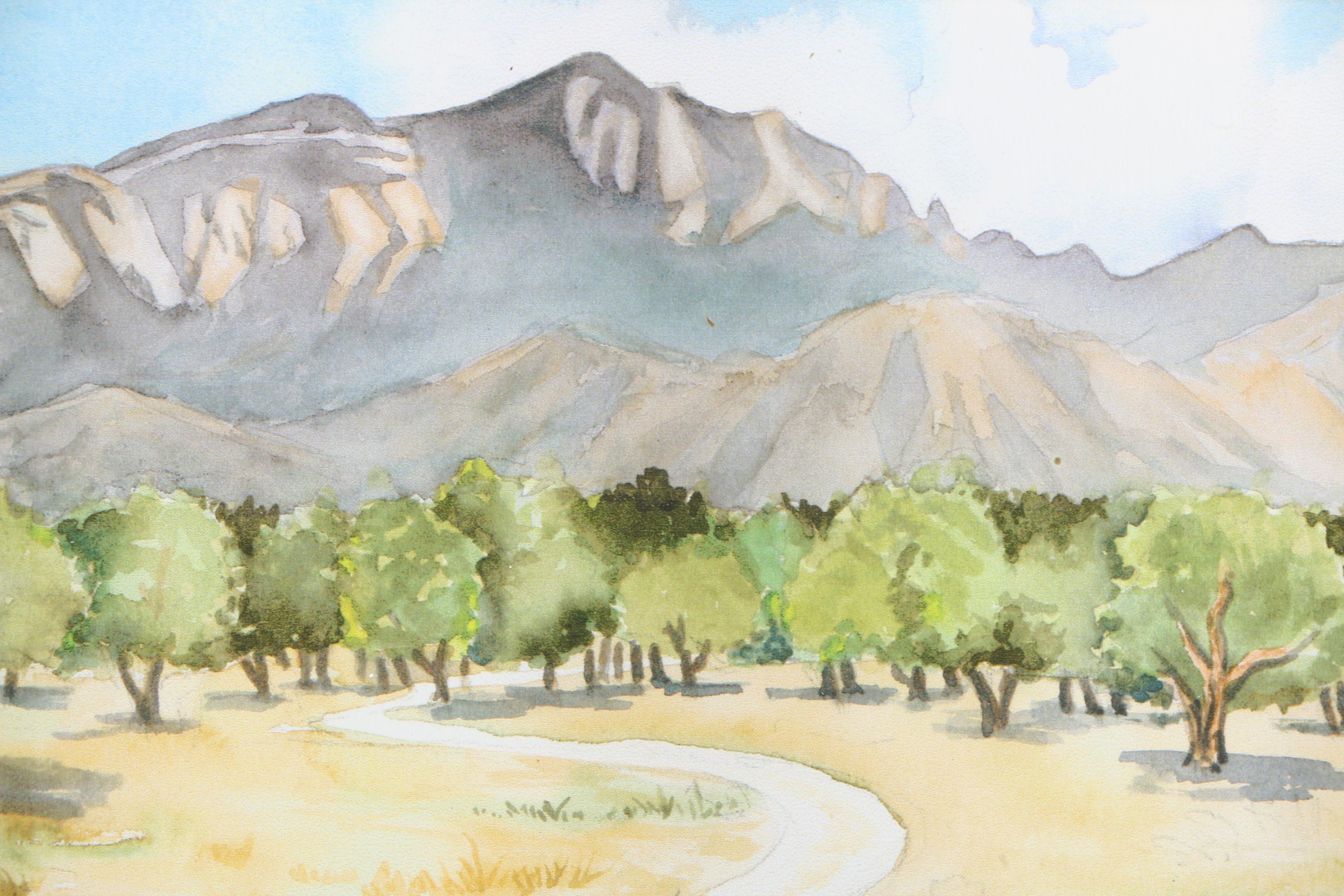 Susan Birdsong Limited Edition Giclée After Watercolor of Mountain Landscape
