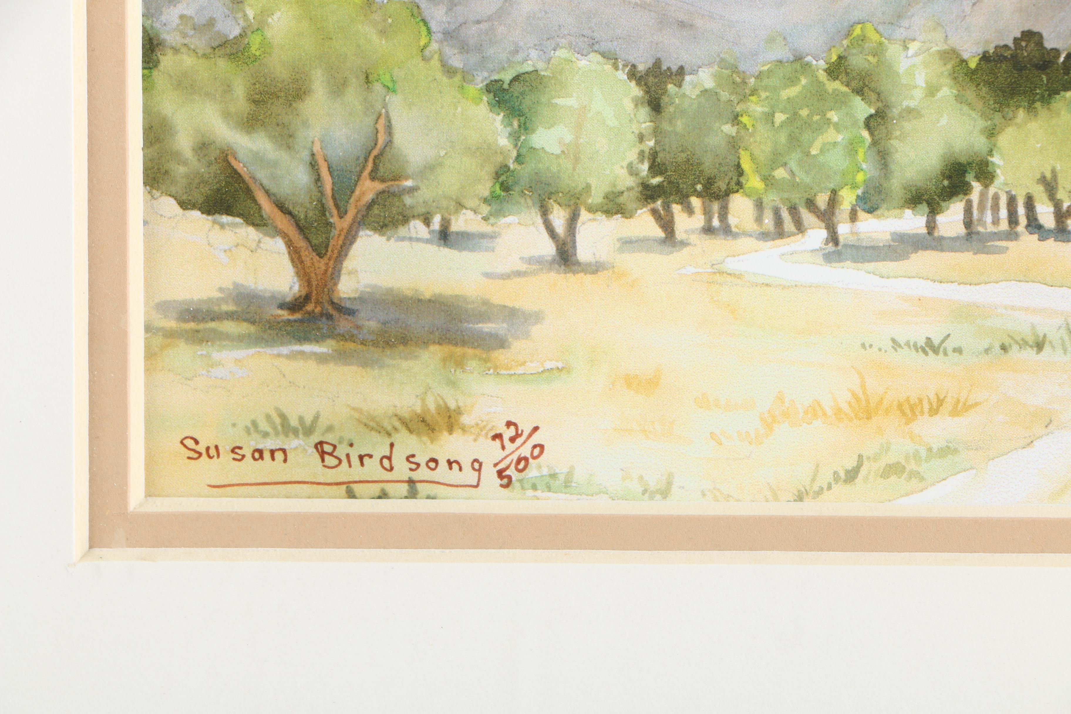 Susan Birdsong Limited Edition Giclée After Watercolor of Mountain Landscape