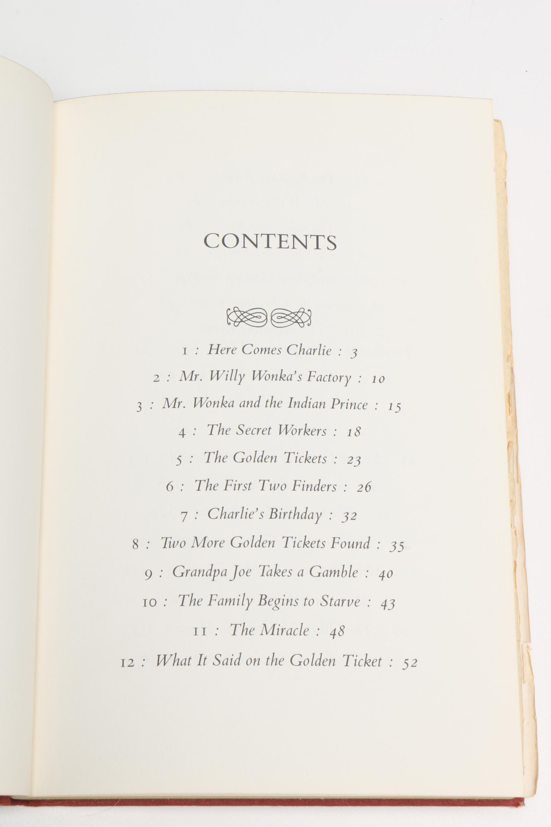 First Edition, Second Printing "Charlie and the Chocolate Factory" by Roald Dahl