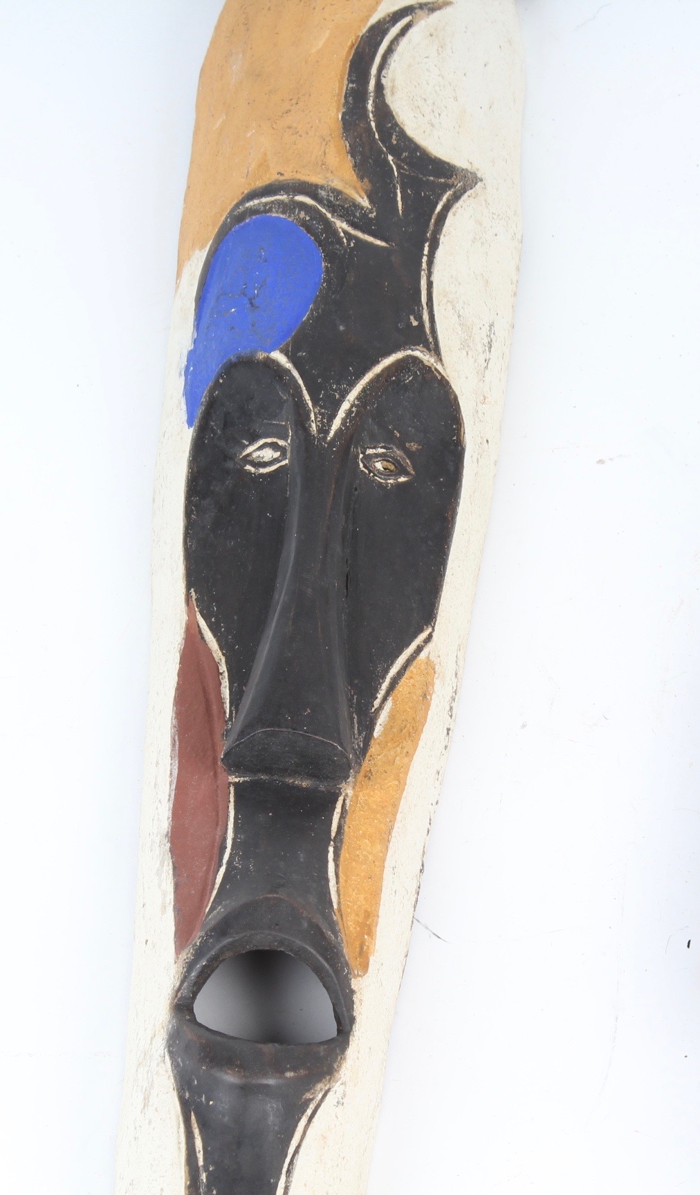 Colorful West African Fang Mask and Ivory Coast Guro Spirit Mask