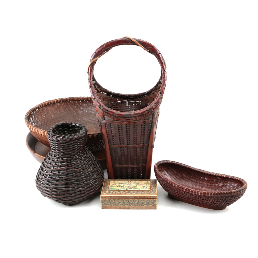Collection of Baskets and Decorative Items