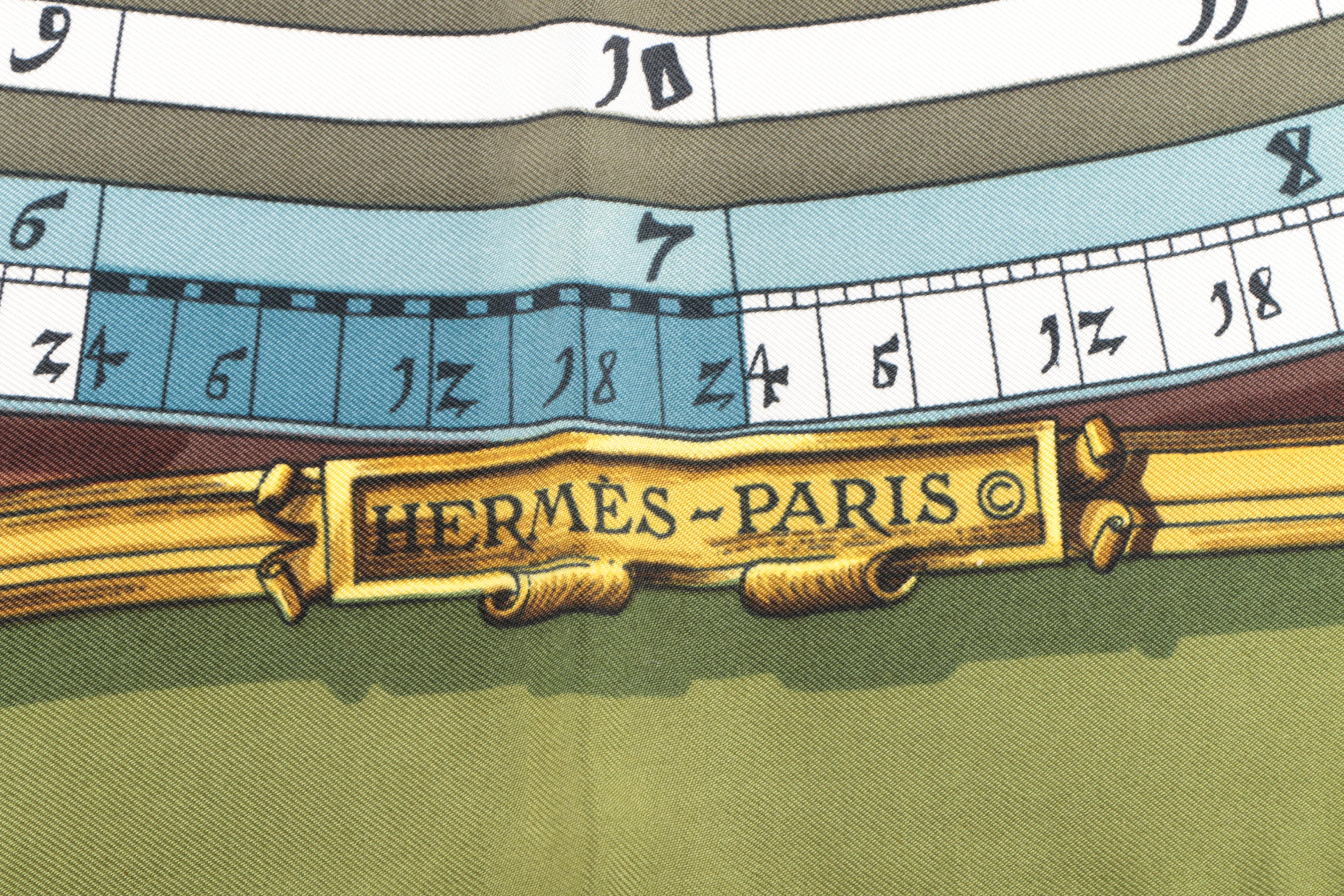 Hermès "Astrologie Dies et Hore" Silk Scarf Designed by F. Faconnet