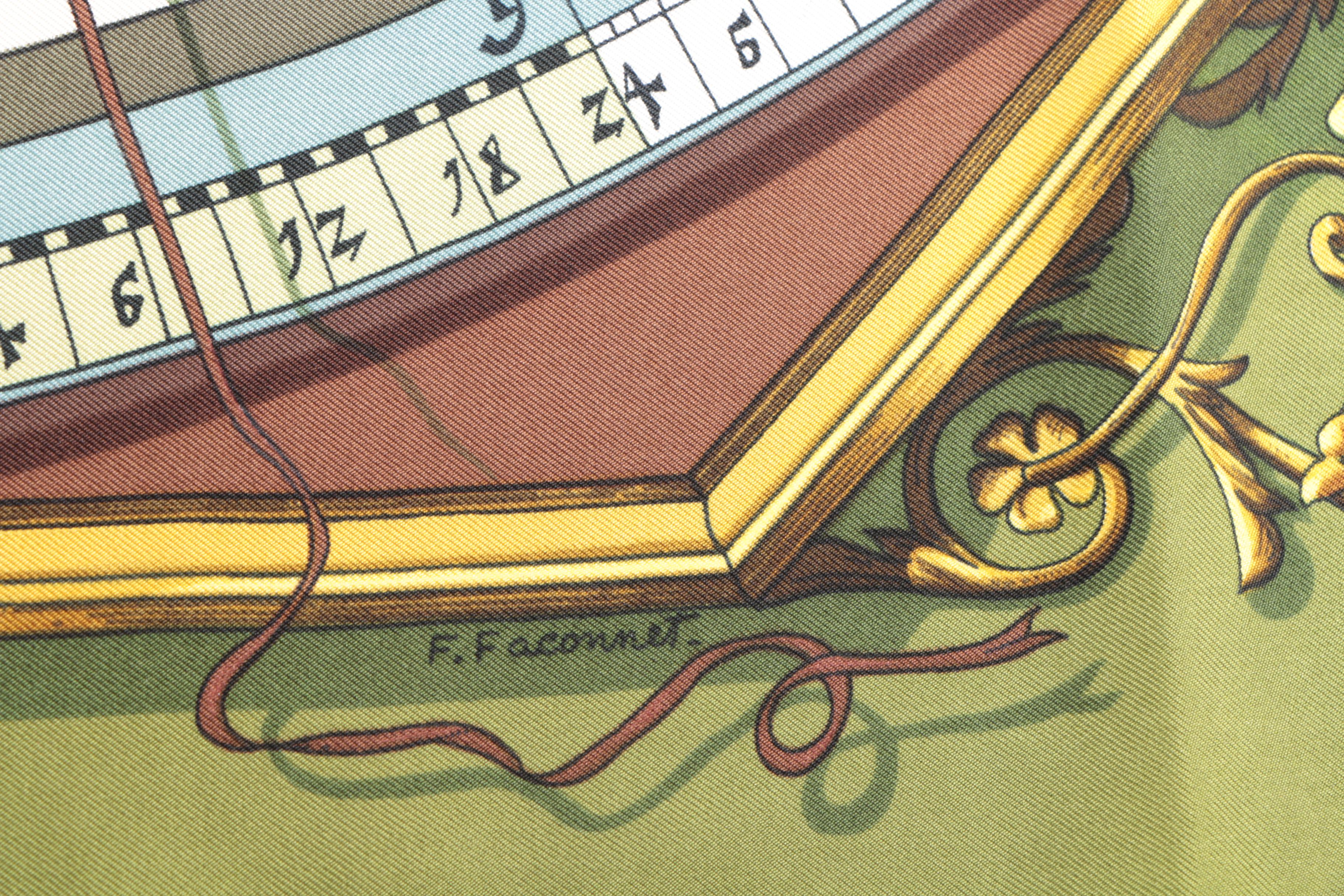 Hermès "Astrologie Dies et Hore" Silk Scarf Designed by F. Faconnet