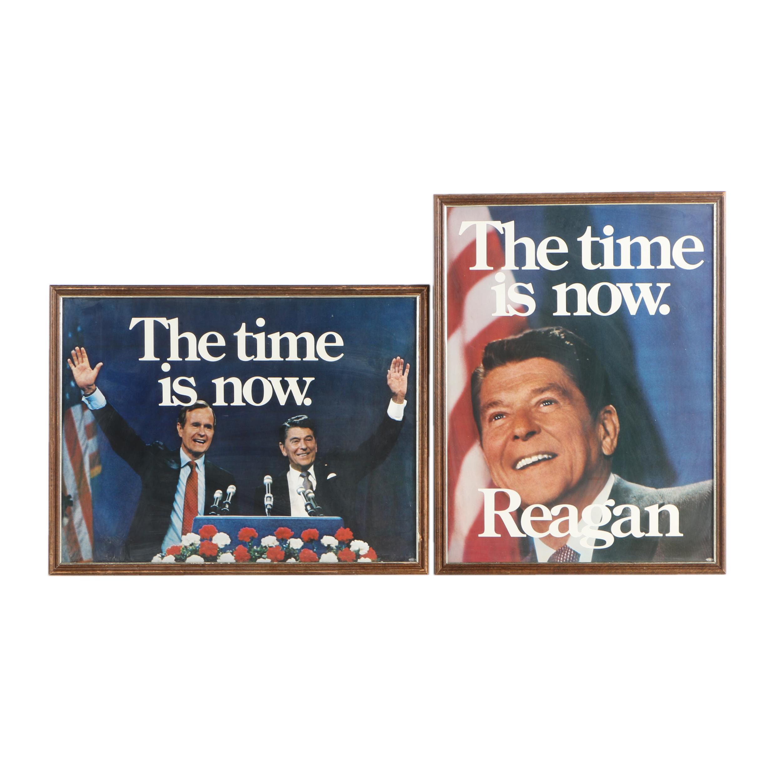 Presidents Ronald Reagan and George H.W. Bush 1980 Campaign Posters
