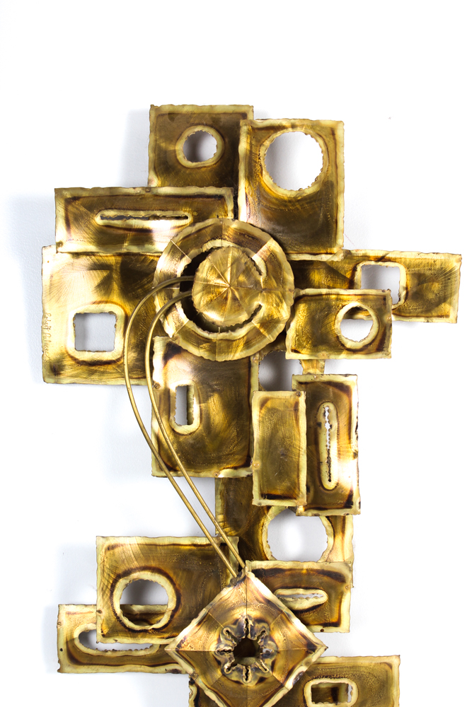 Robert Palmer Brutalist Abstract Metal Sculpture
