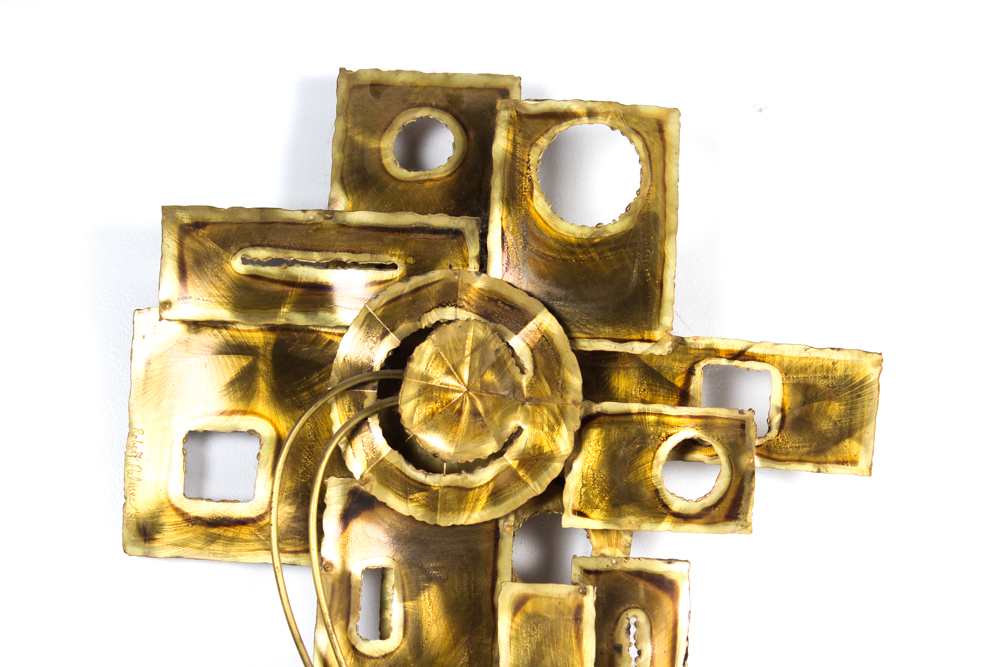 Robert Palmer Brutalist Abstract Metal Sculpture