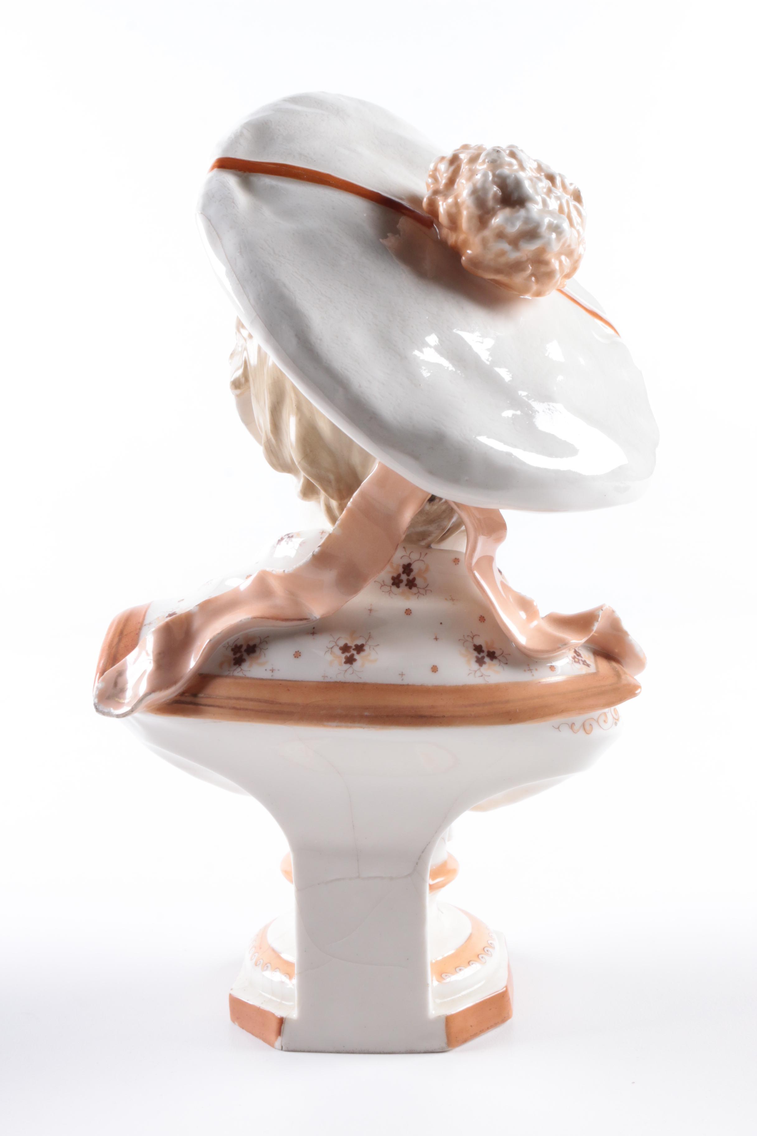 Antique Kister Porzellan-Manufaktur Porcelain Children Busts