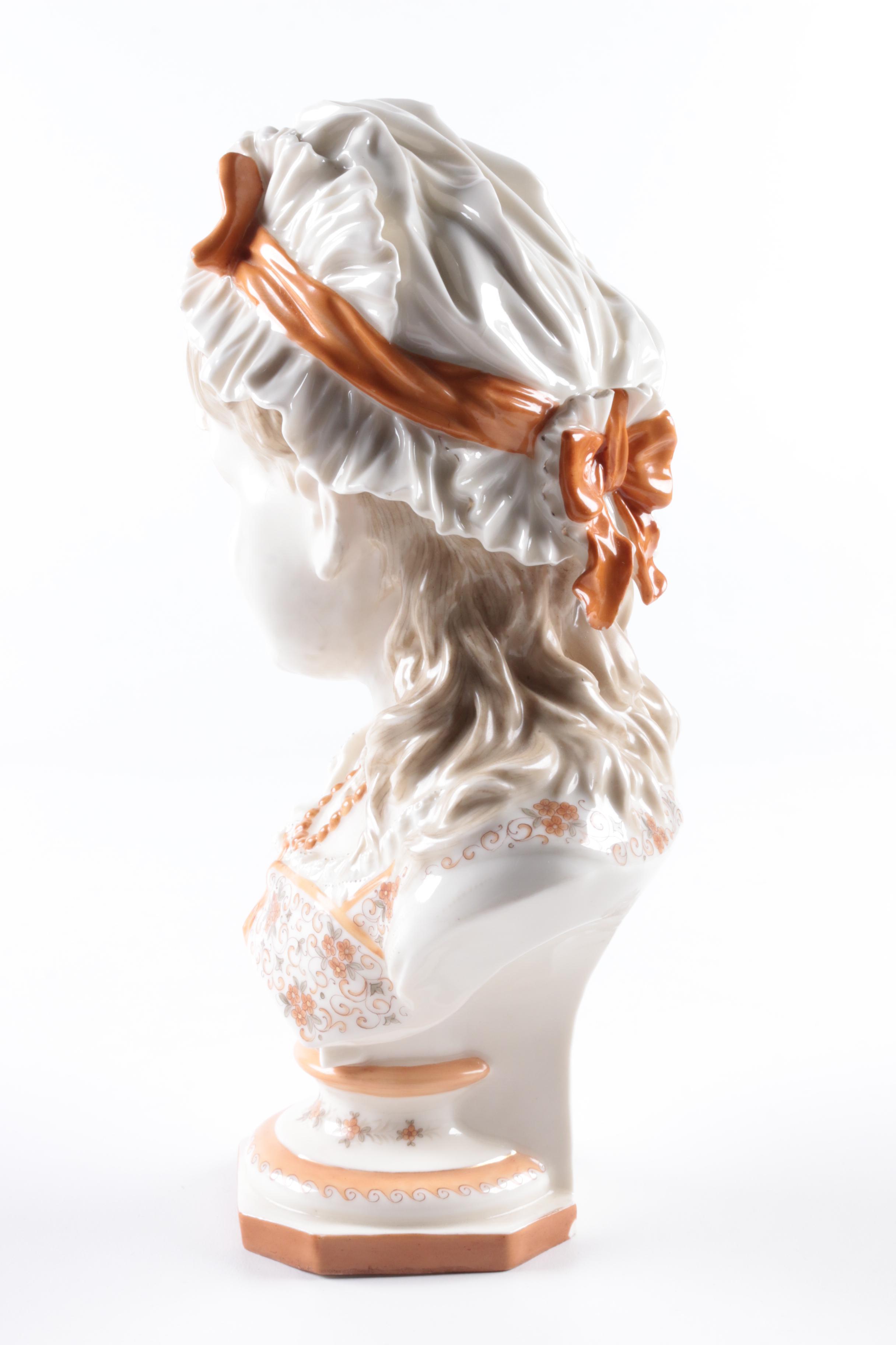 Antique Kister Porzellan-Manufaktur Porcelain Children Busts