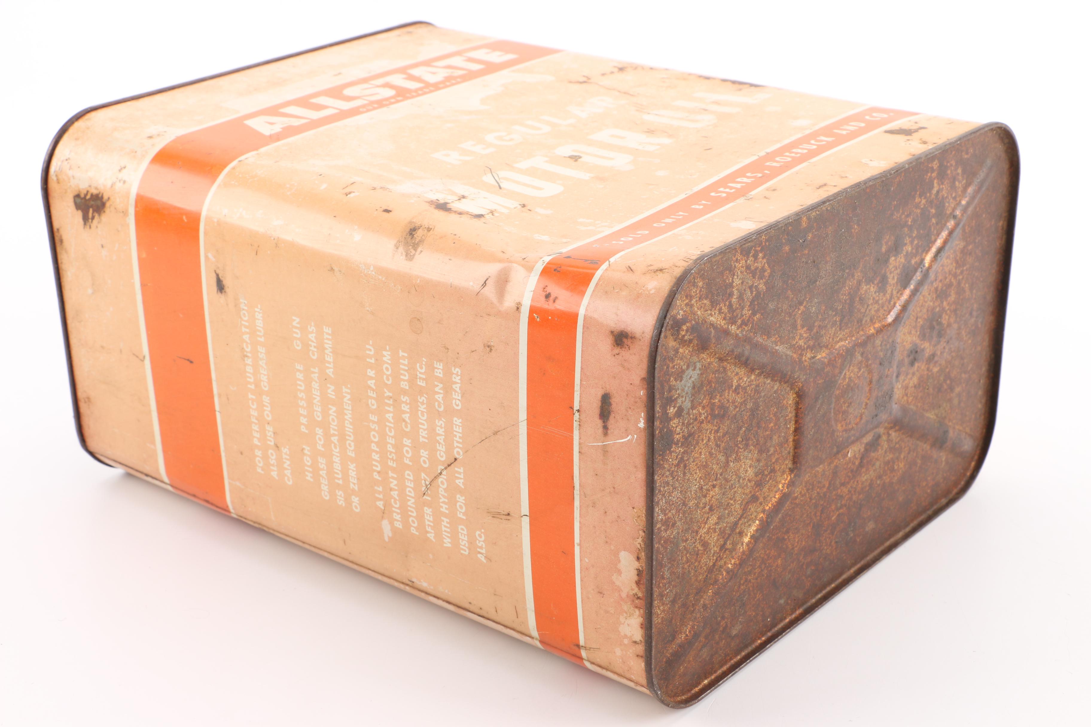 Vintage Sears Roebuck and Co. Motor Oil Can