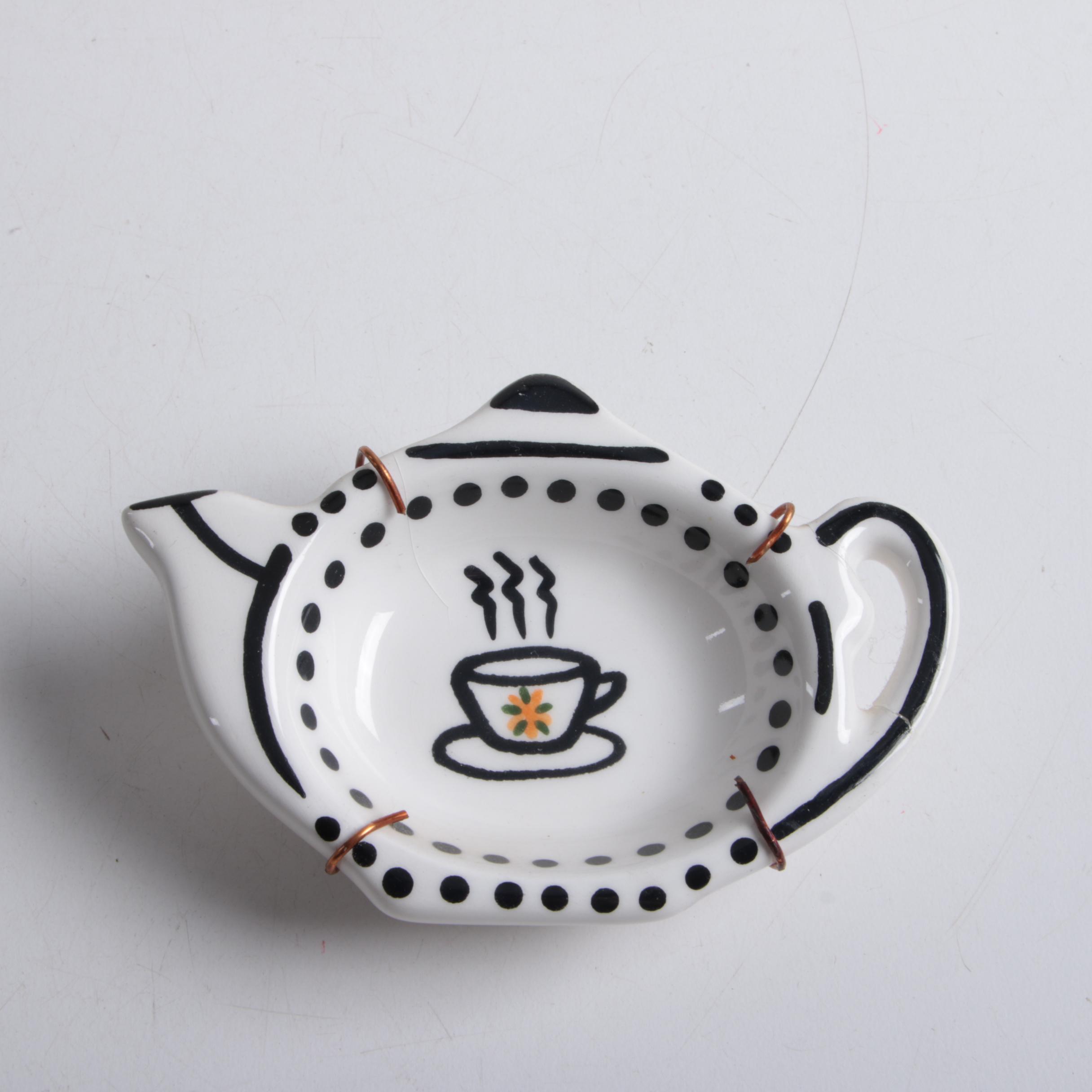 Porcelain, Ceramic, and Crystal Tea Bag Holders