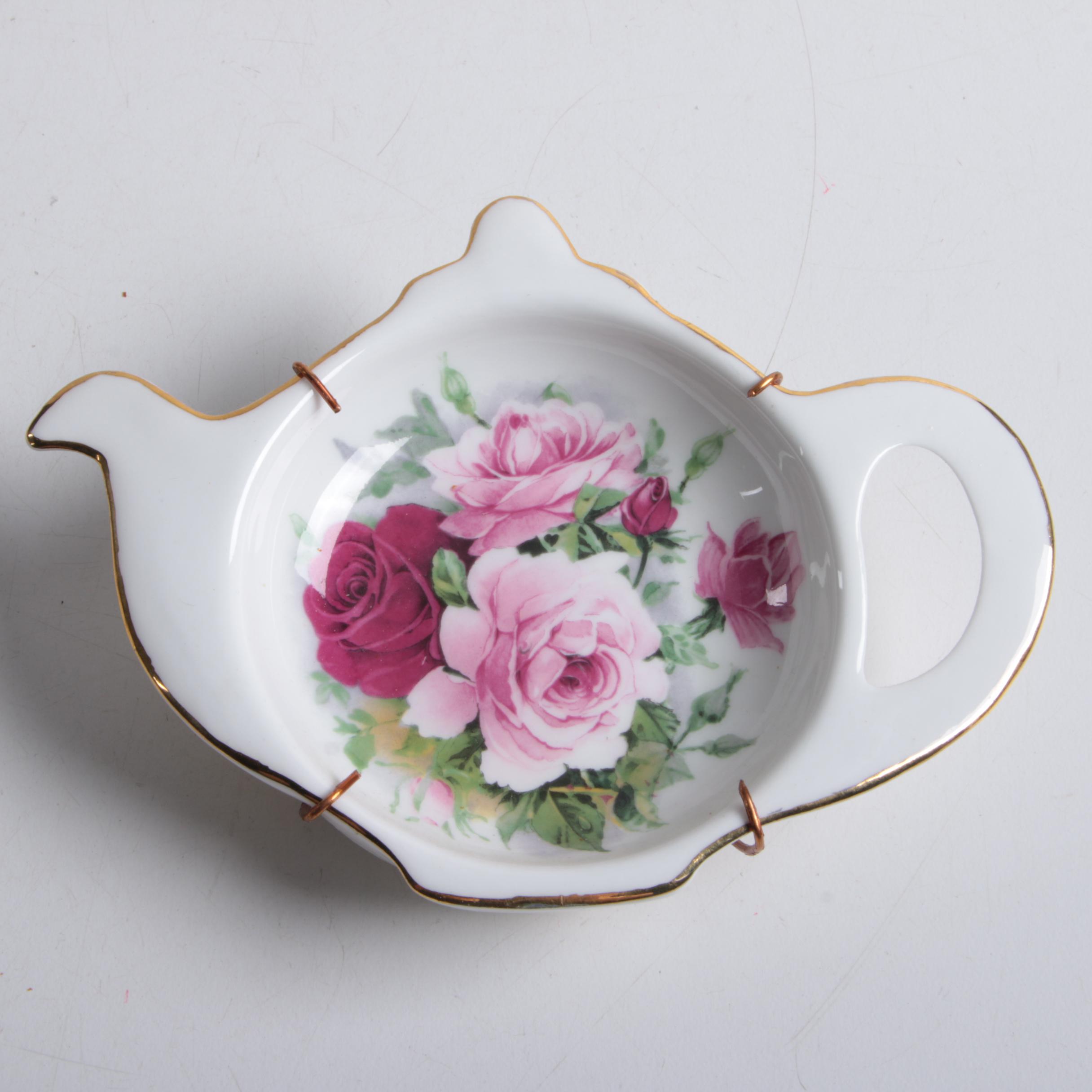 Porcelain, Ceramic, and Crystal Tea Bag Holders