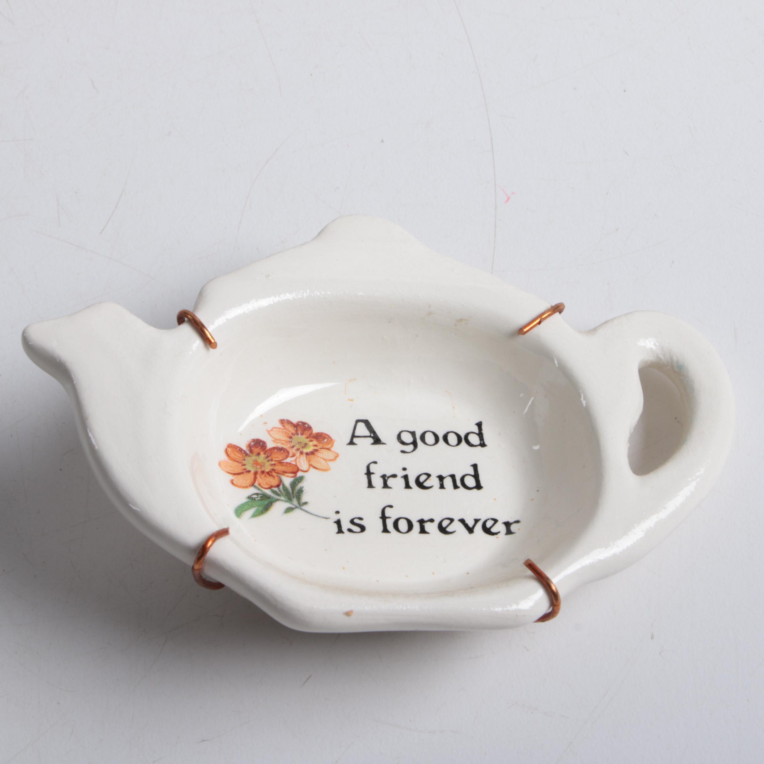 Porcelain, Ceramic, and Crystal Tea Bag Holders