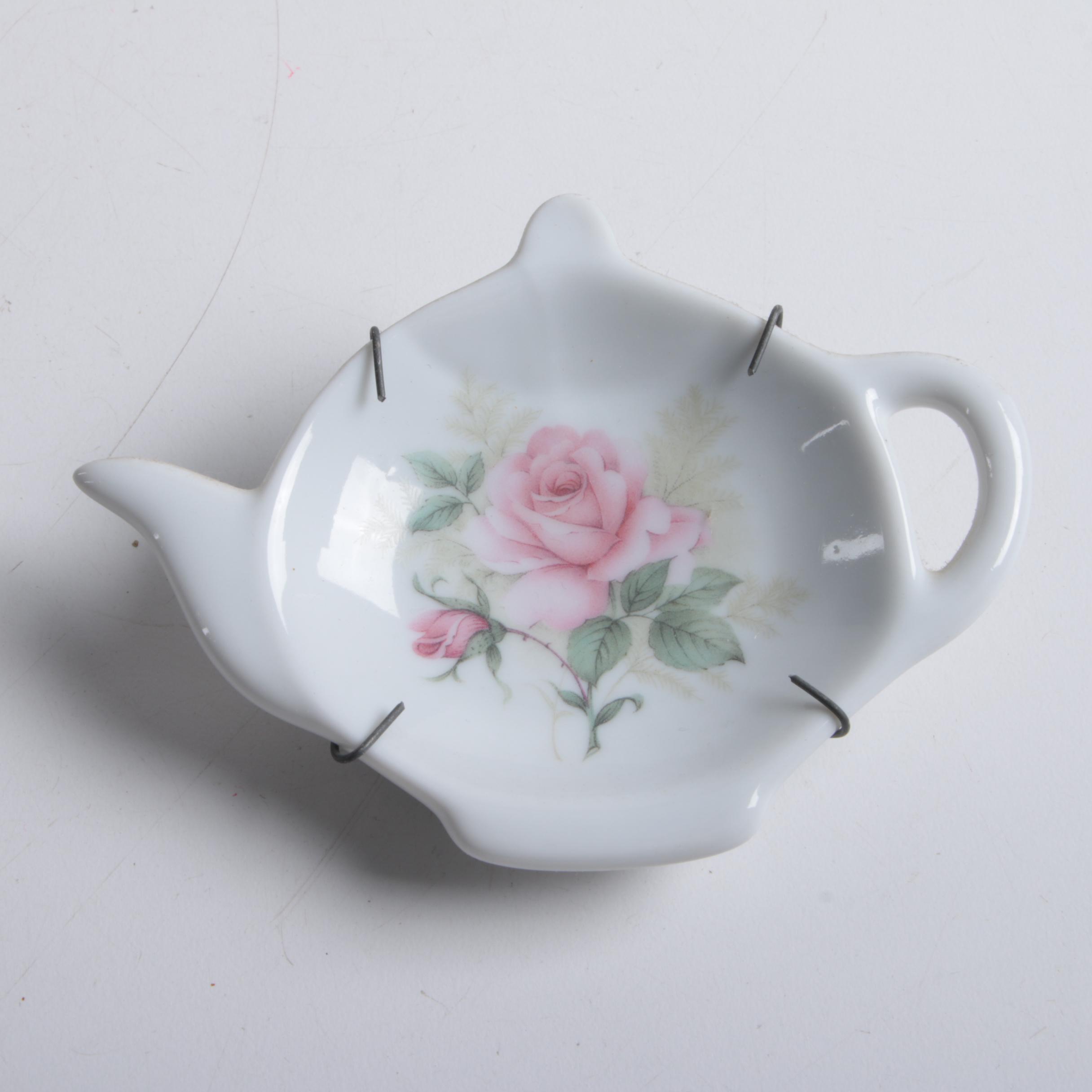 Porcelain, Ceramic, and Crystal Tea Bag Holders