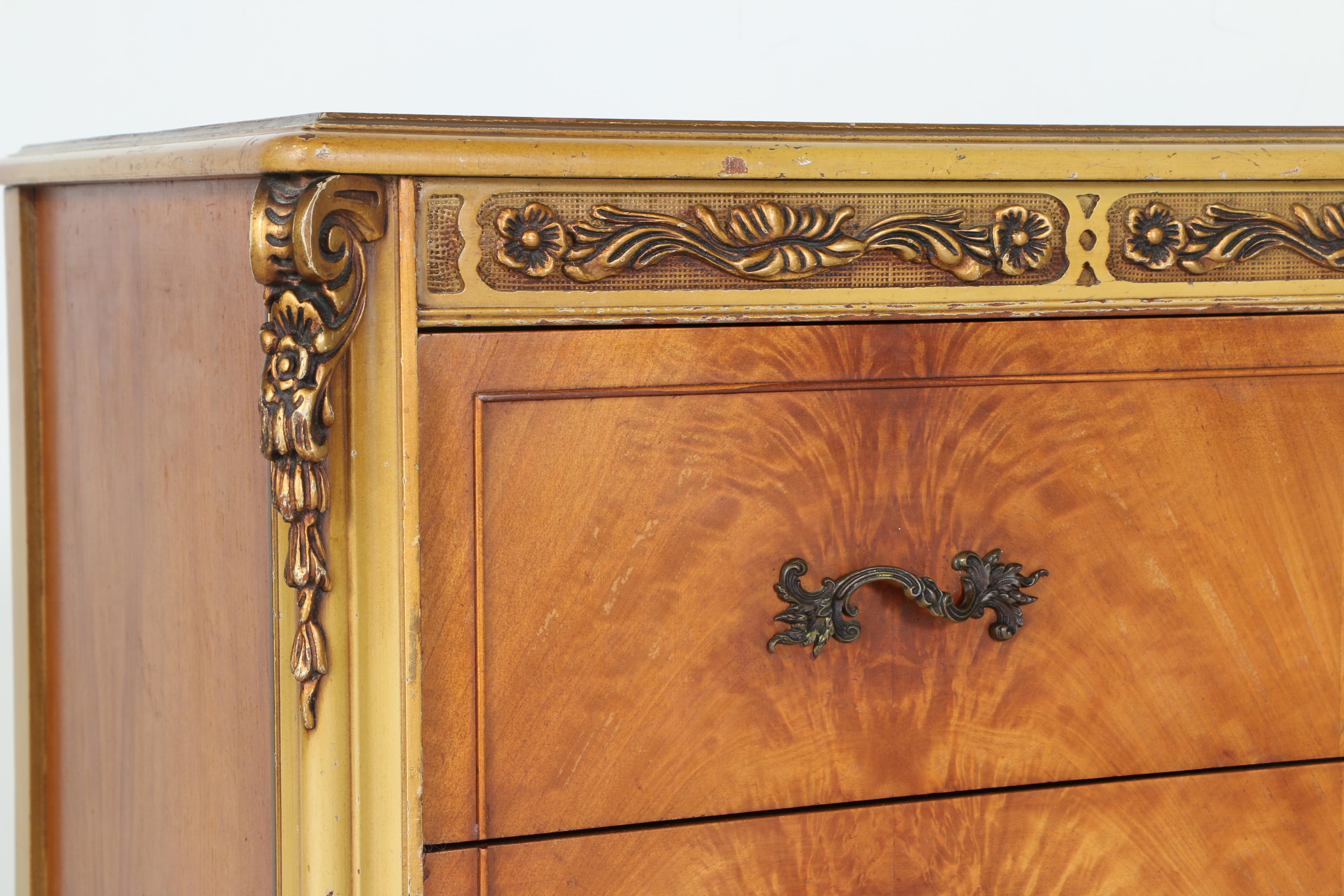 Vintage Louis XV Style Three-Drawer Dresser by John M. Smyth Co.