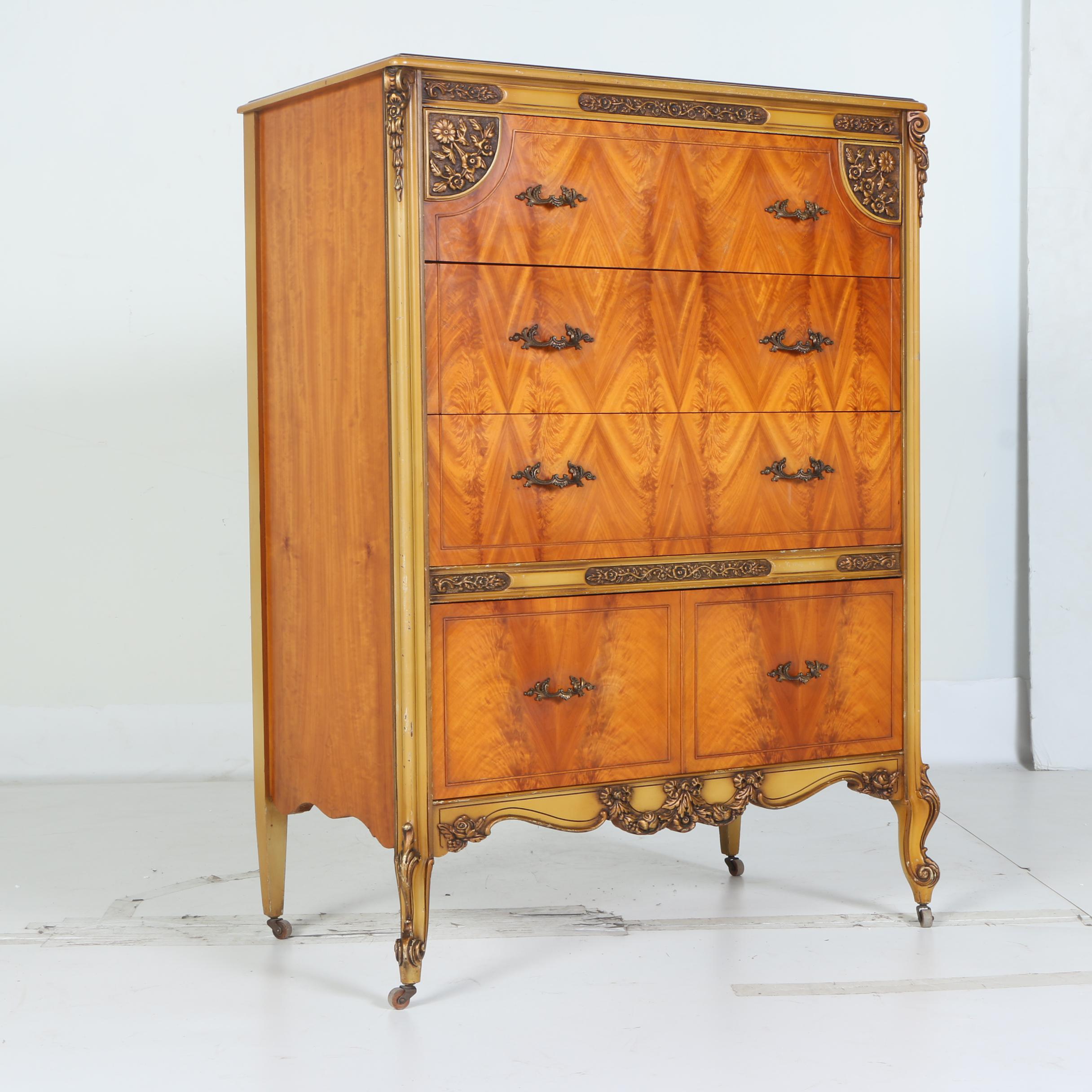 Vintage Louis XV Style Four-Drawer Dresser by John M. Smyth Co.