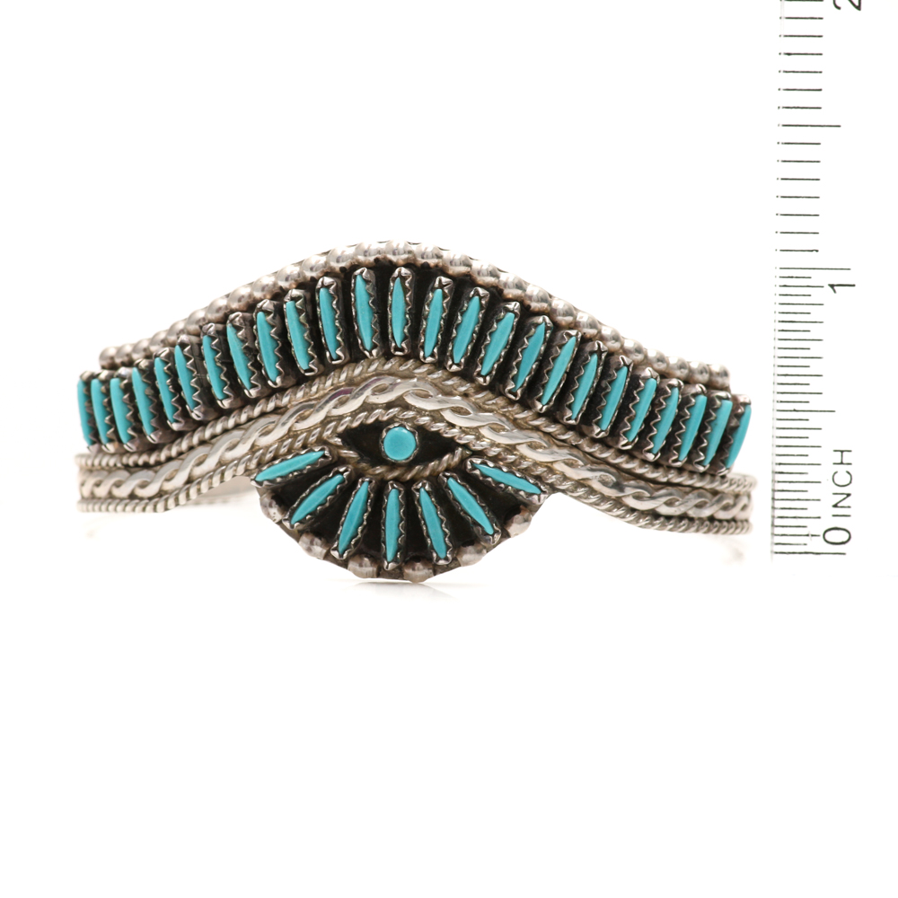 Rosalina Francisco Sterling Silver Turquoise Cuff Bracelet