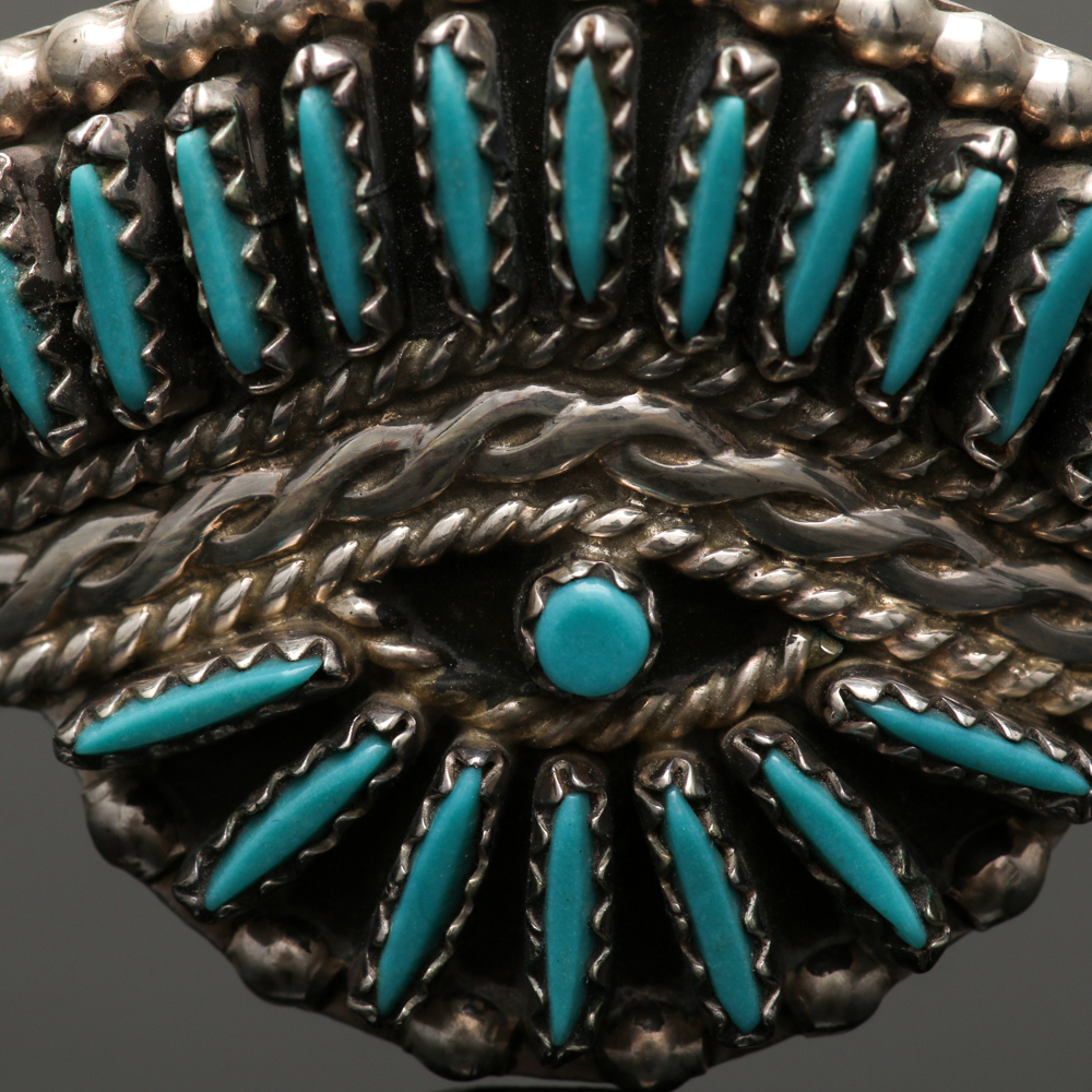 Rosalina Francisco Sterling Silver Turquoise Cuff Bracelet
