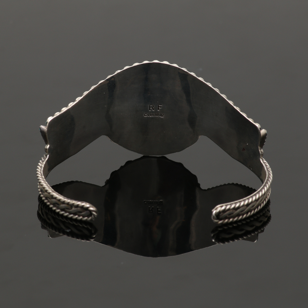 Rosalina Francisco Sterling Silver Turquoise Cuff Bracelet