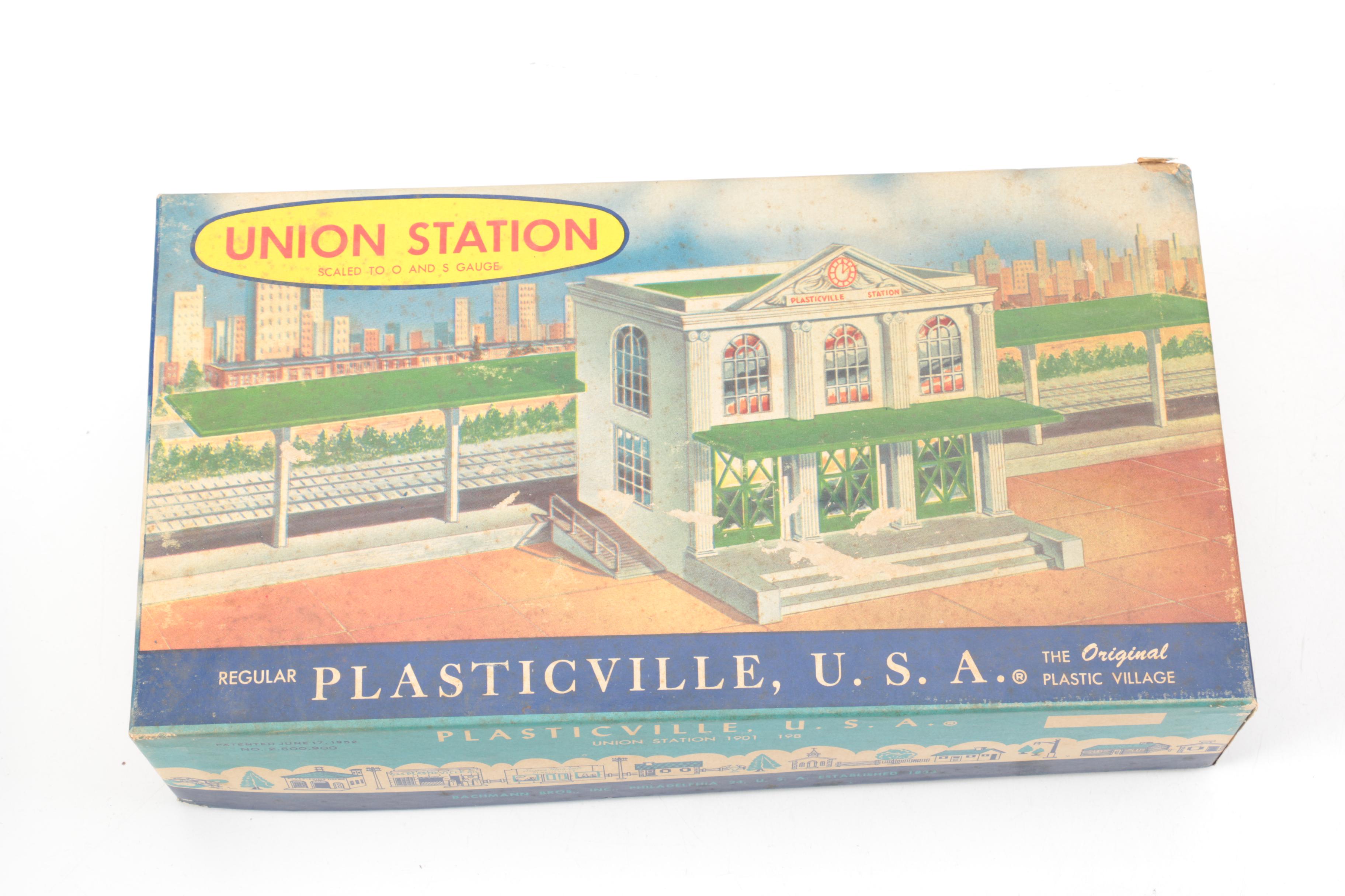 Marx Train Set, Track, Plasticville Model Kits, and Other Train Accessories