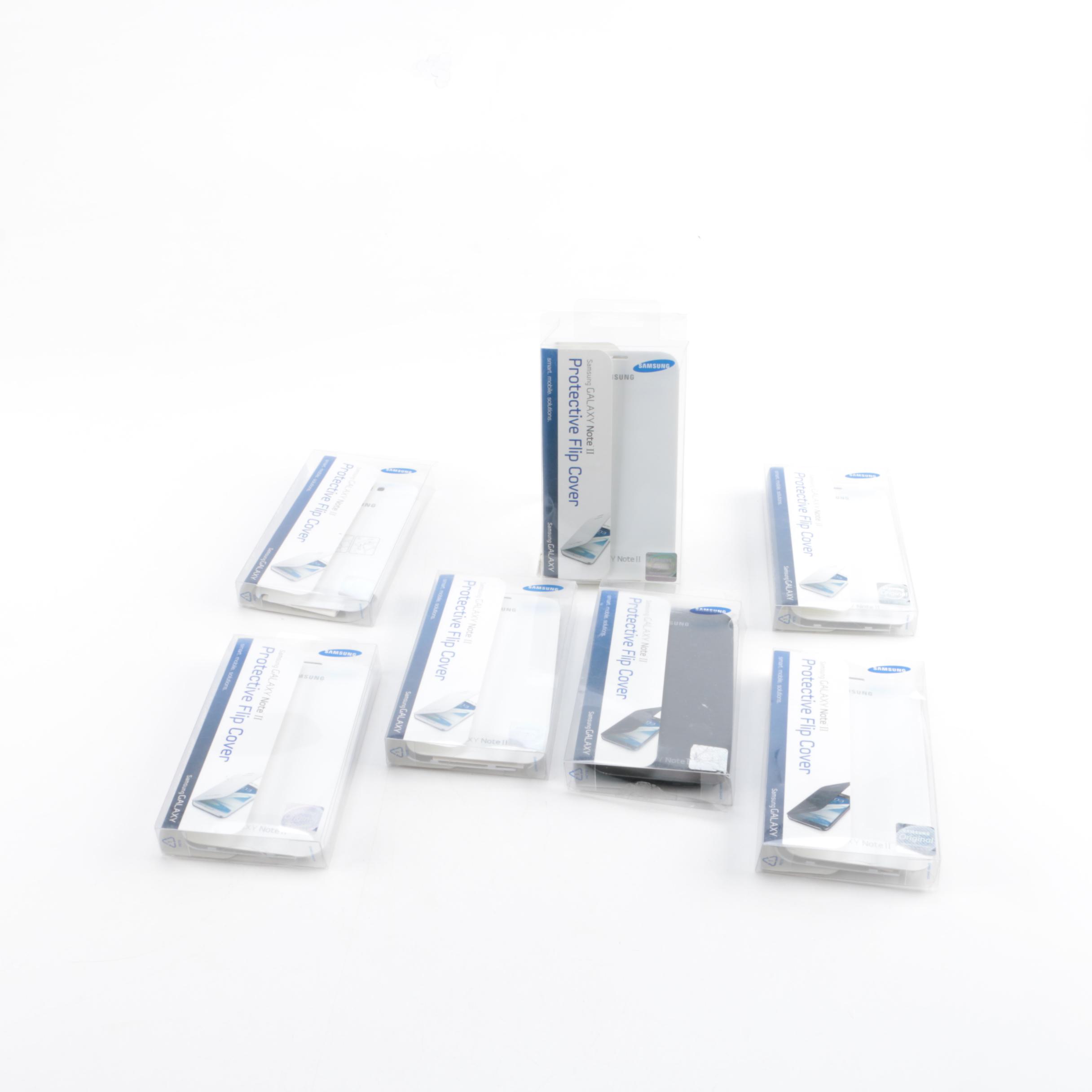 Black Samsung Galaxy Note II Protective Flip Covers