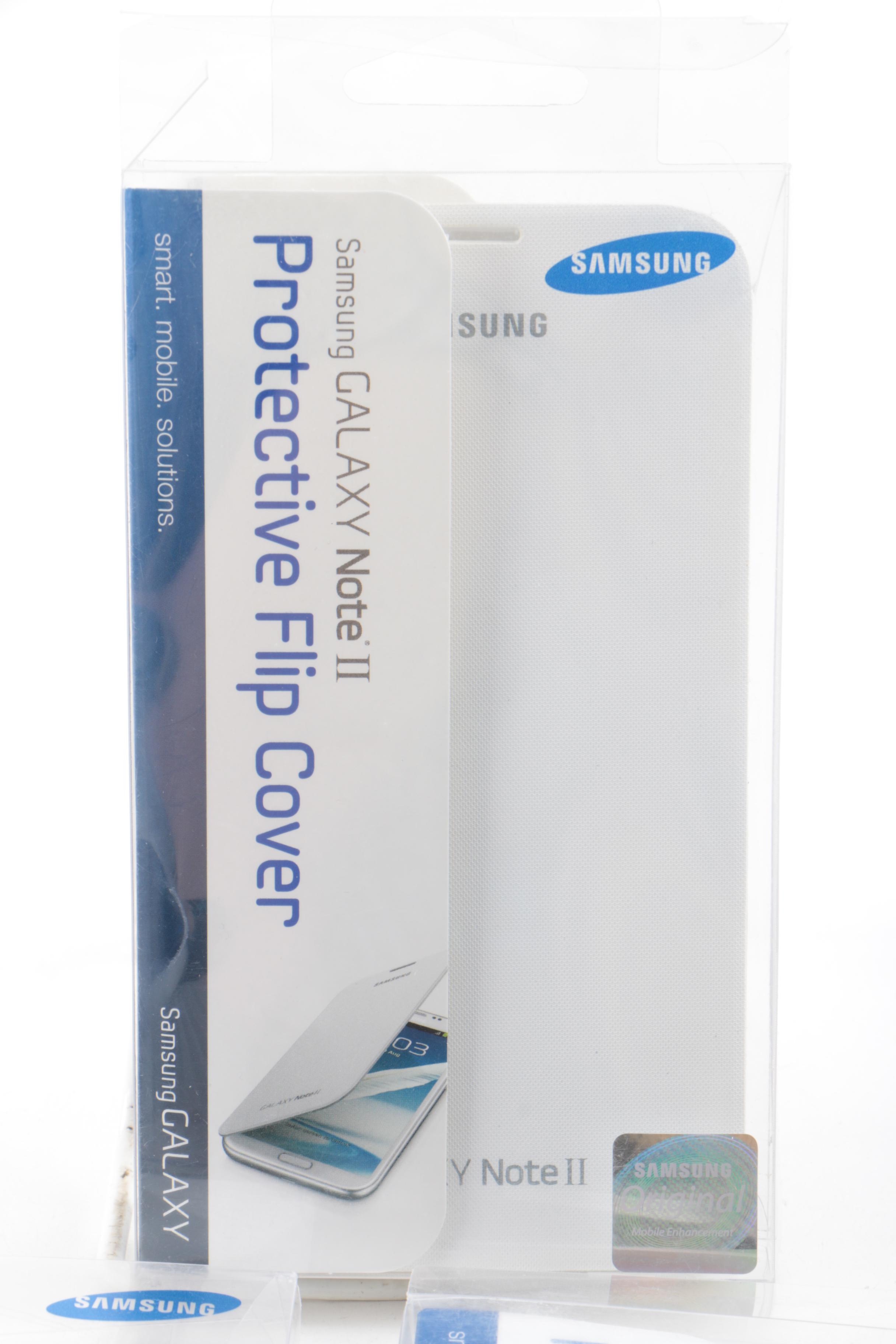 Black Samsung Galaxy Note II Protective Flip Covers