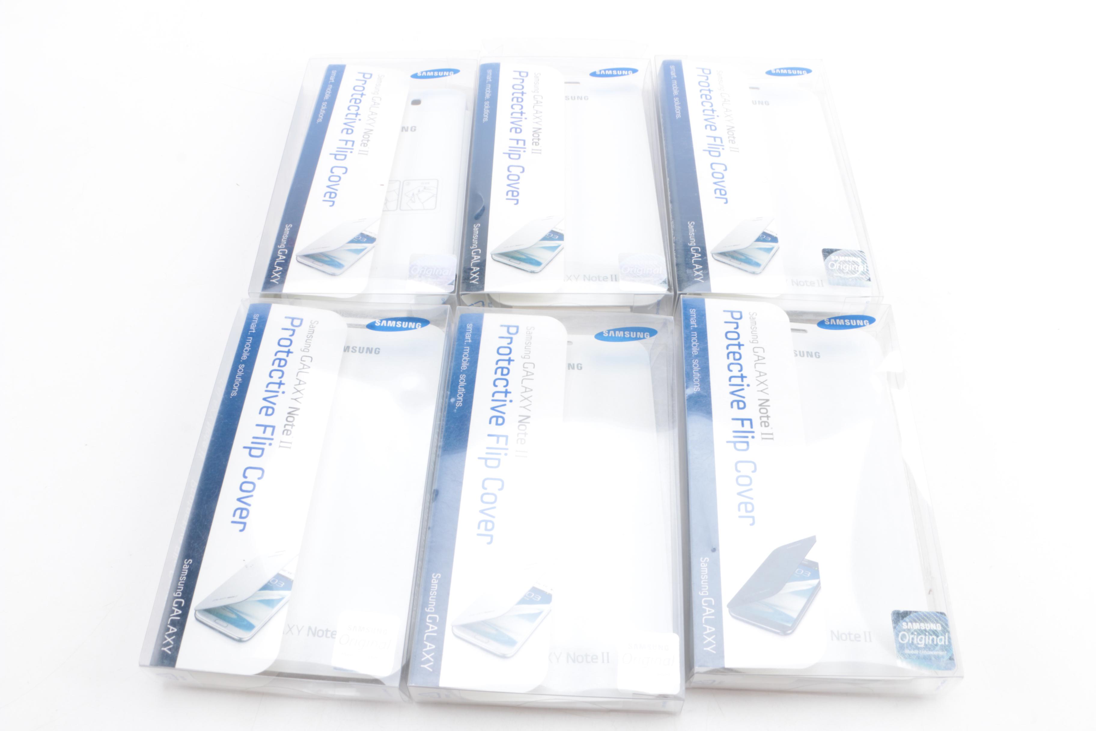 Black Samsung Galaxy Note II Protective Flip Covers