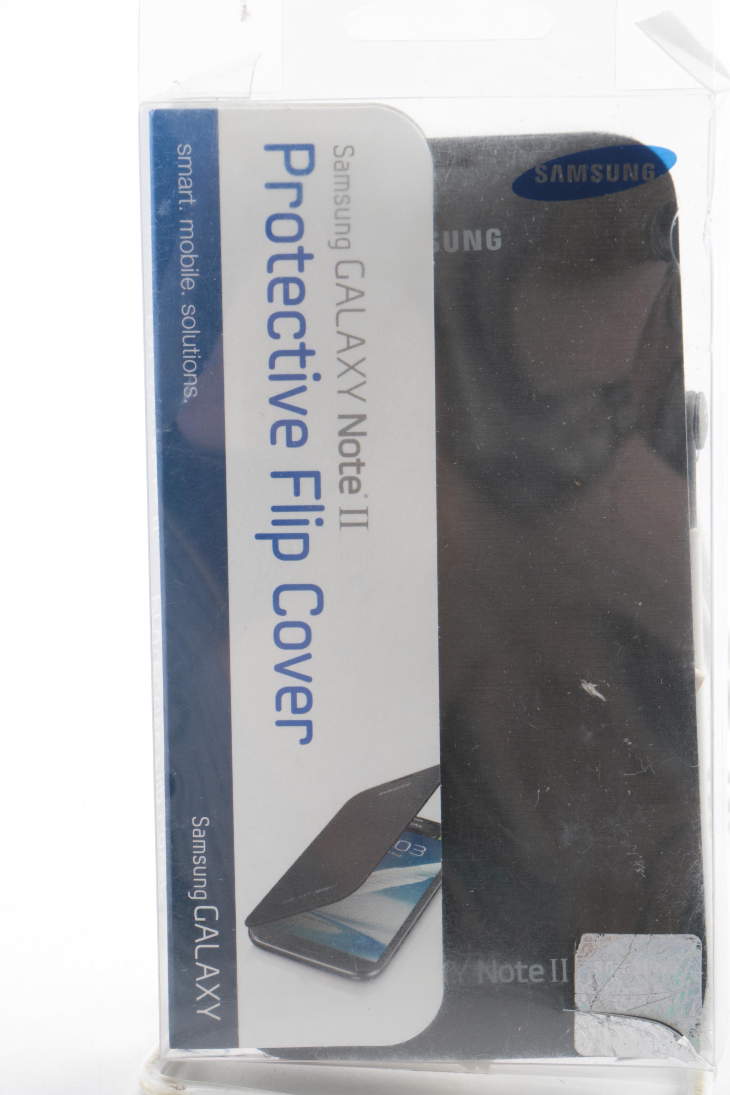 Black Samsung Galaxy Note II Protective Flip Covers