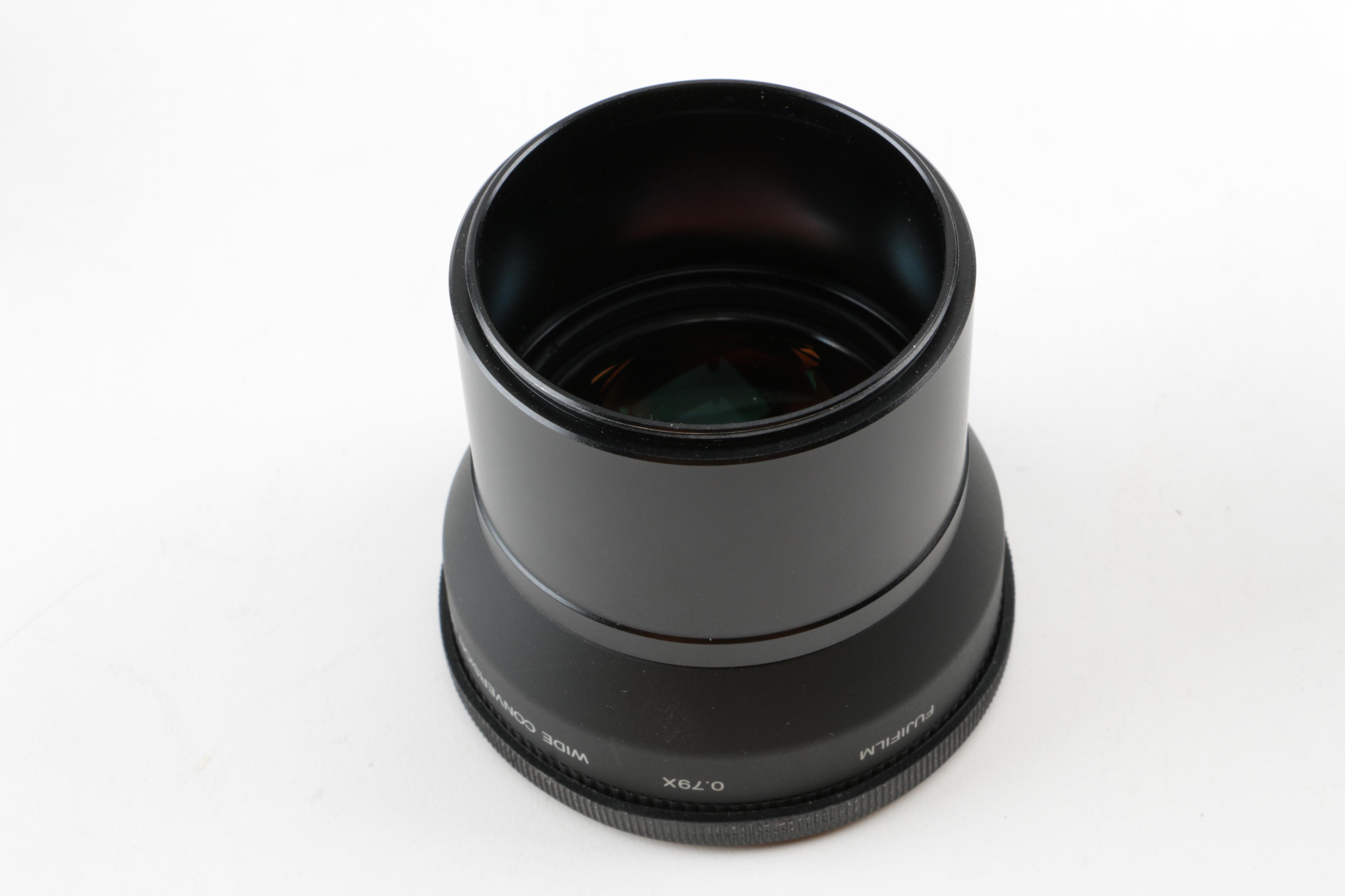 Fujifilm Wide Conversion and Opteka Telephoto Camera Lenses with Pouches