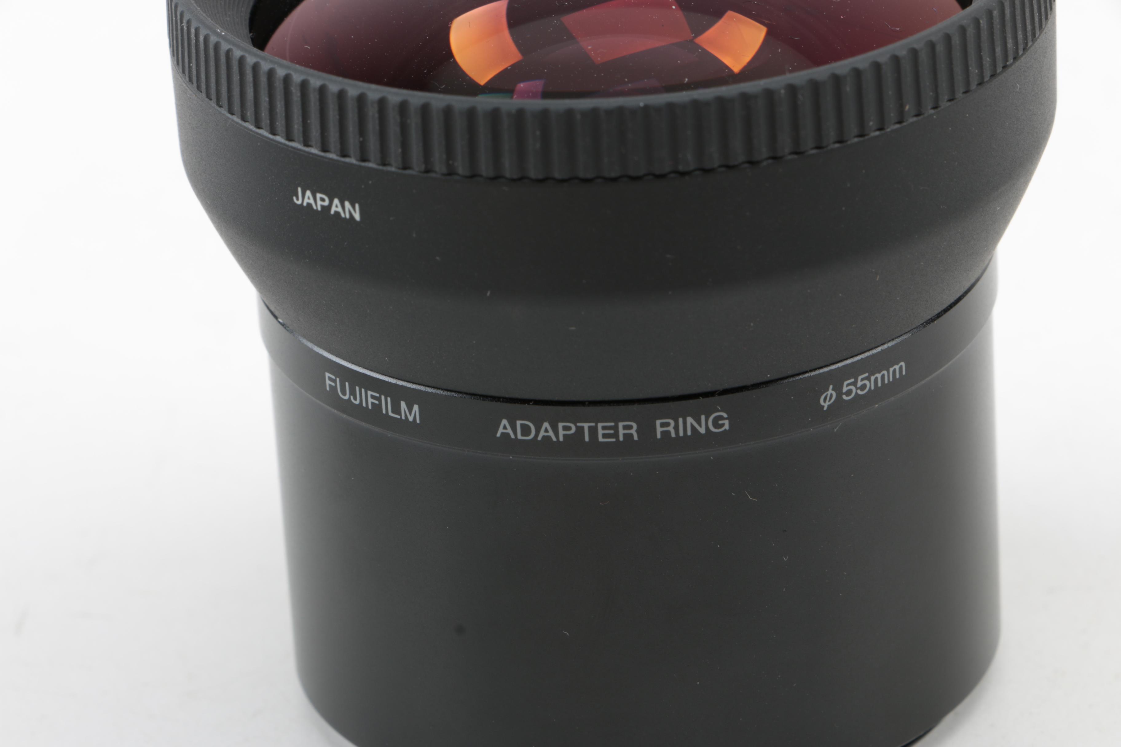 Fujifilm Wide Conversion and Opteka Telephoto Camera Lenses with Pouches