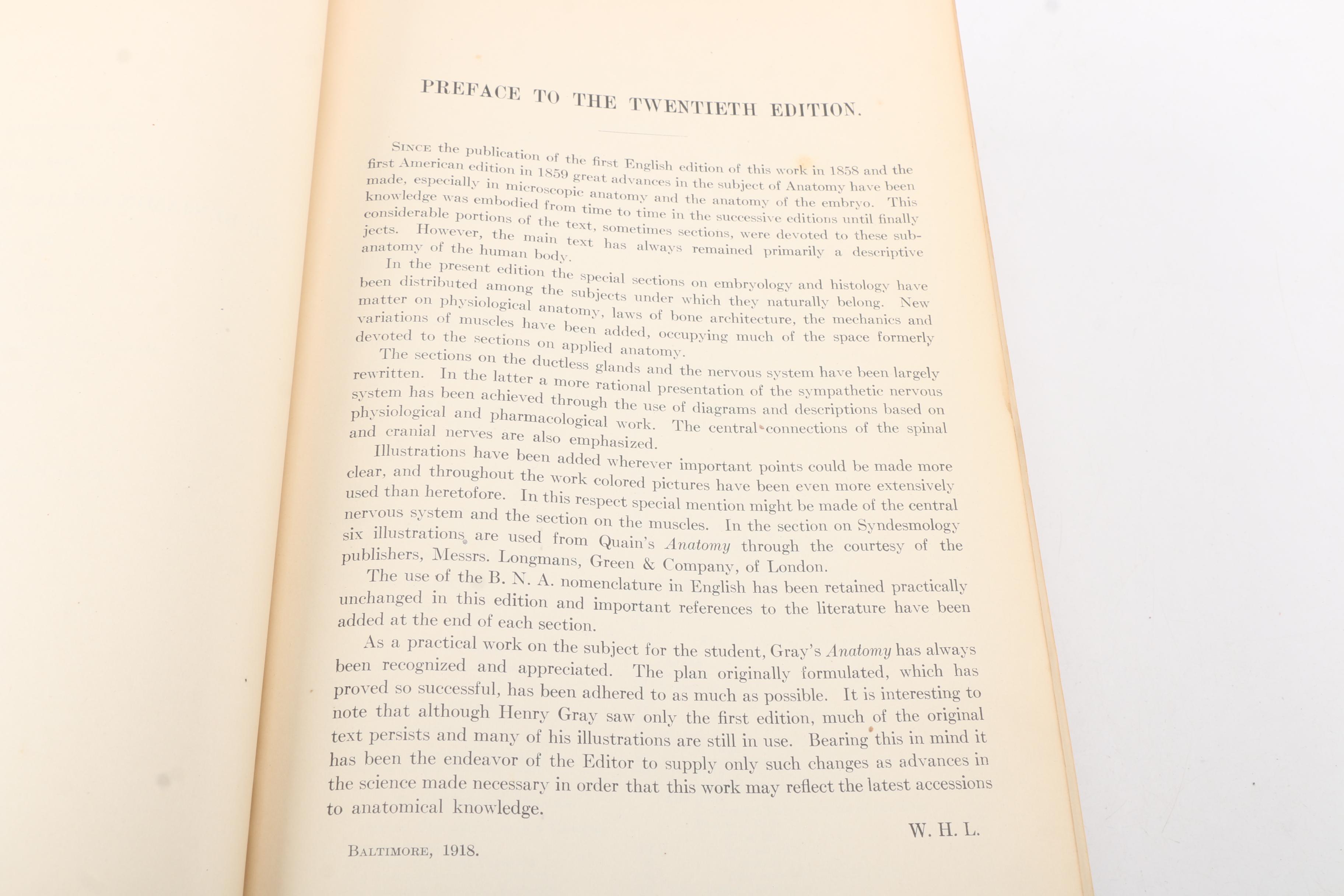 1918 "Anatomy of the Human Body" by Henry Gray Twentieth Edition