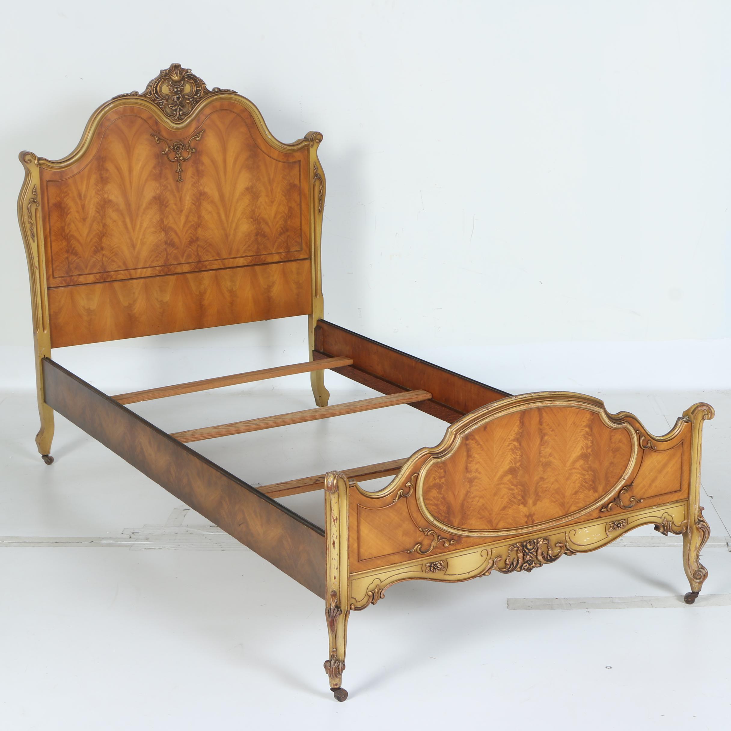 Vintage Louis XV Style Twin Size Bed Frames by John M. Smyth Co.