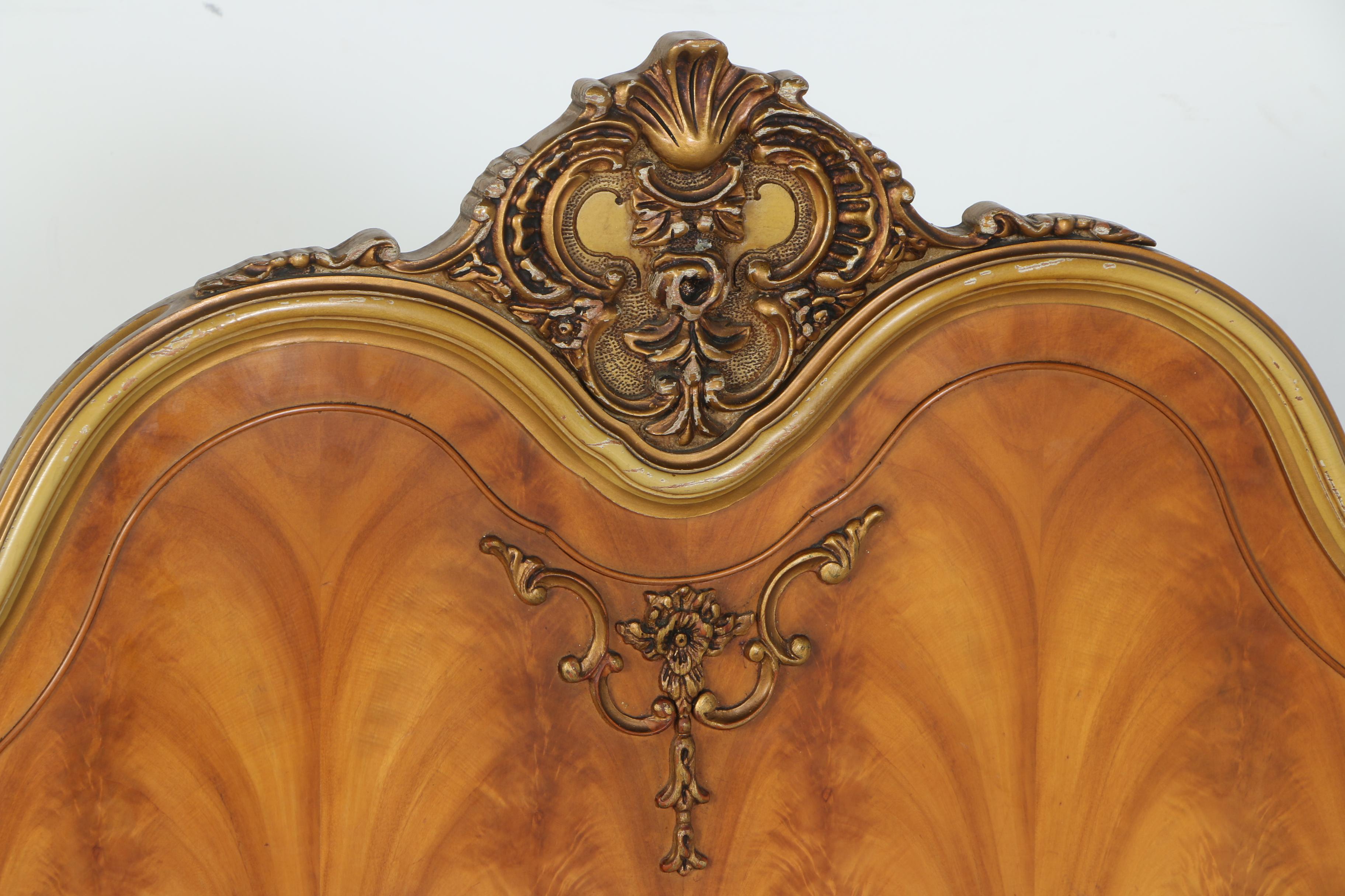 Vintage Louis XV Style Twin Size Bed Frames by John M. Smyth Co.