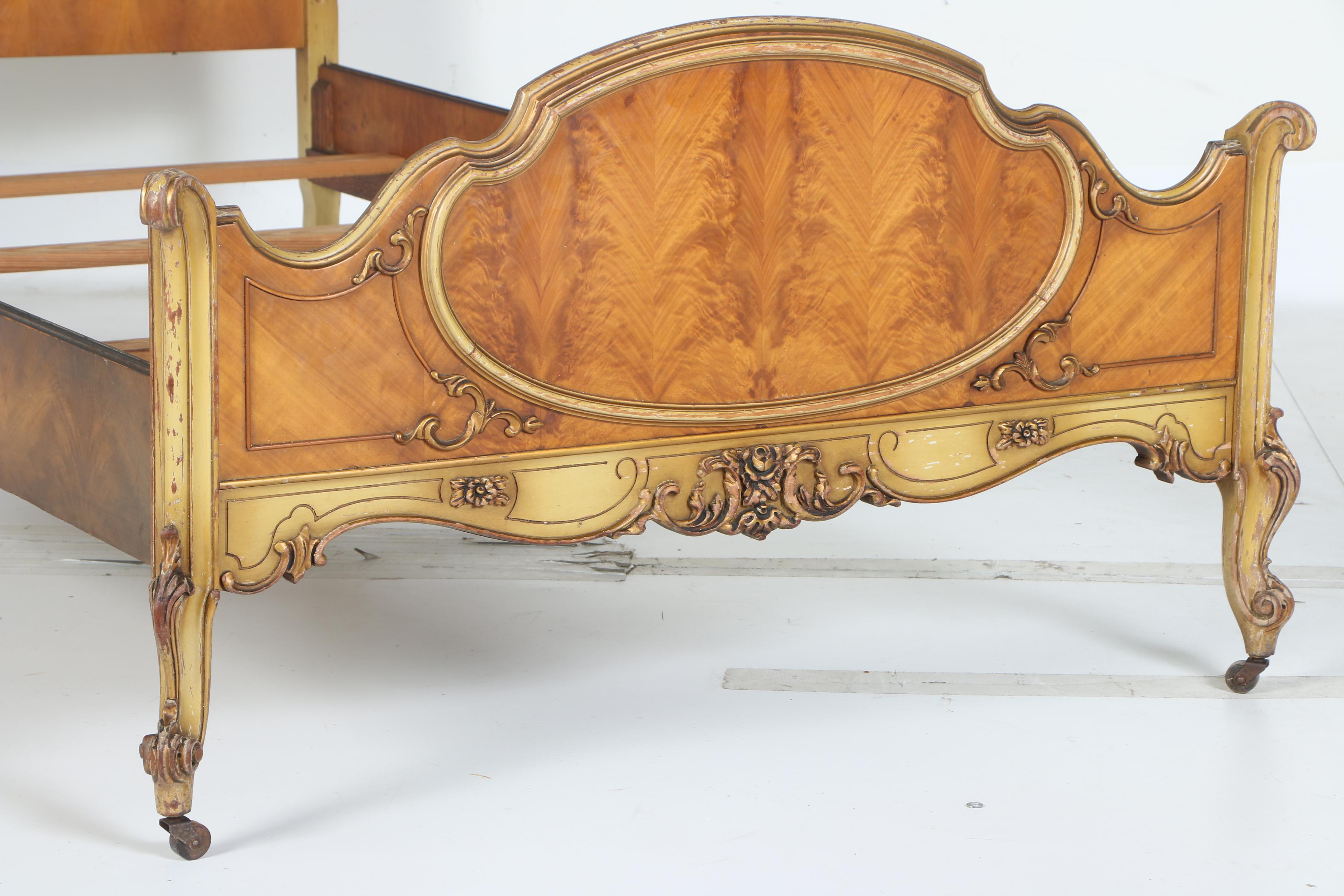 Vintage Louis XV Style Twin Size Bed Frames by John M. Smyth Co.
