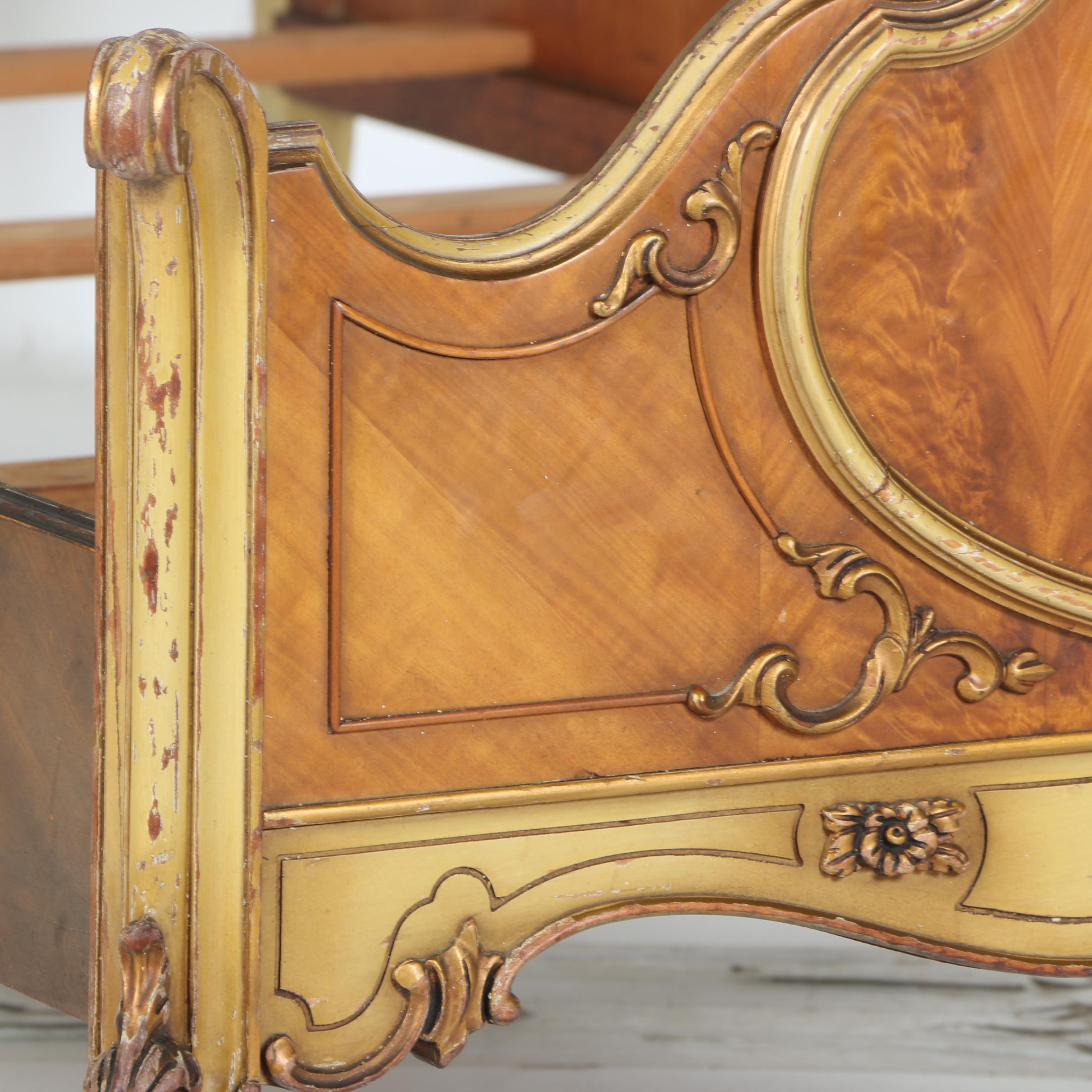 Vintage Louis XV Style Twin Size Bed Frames by John M. Smyth Co.