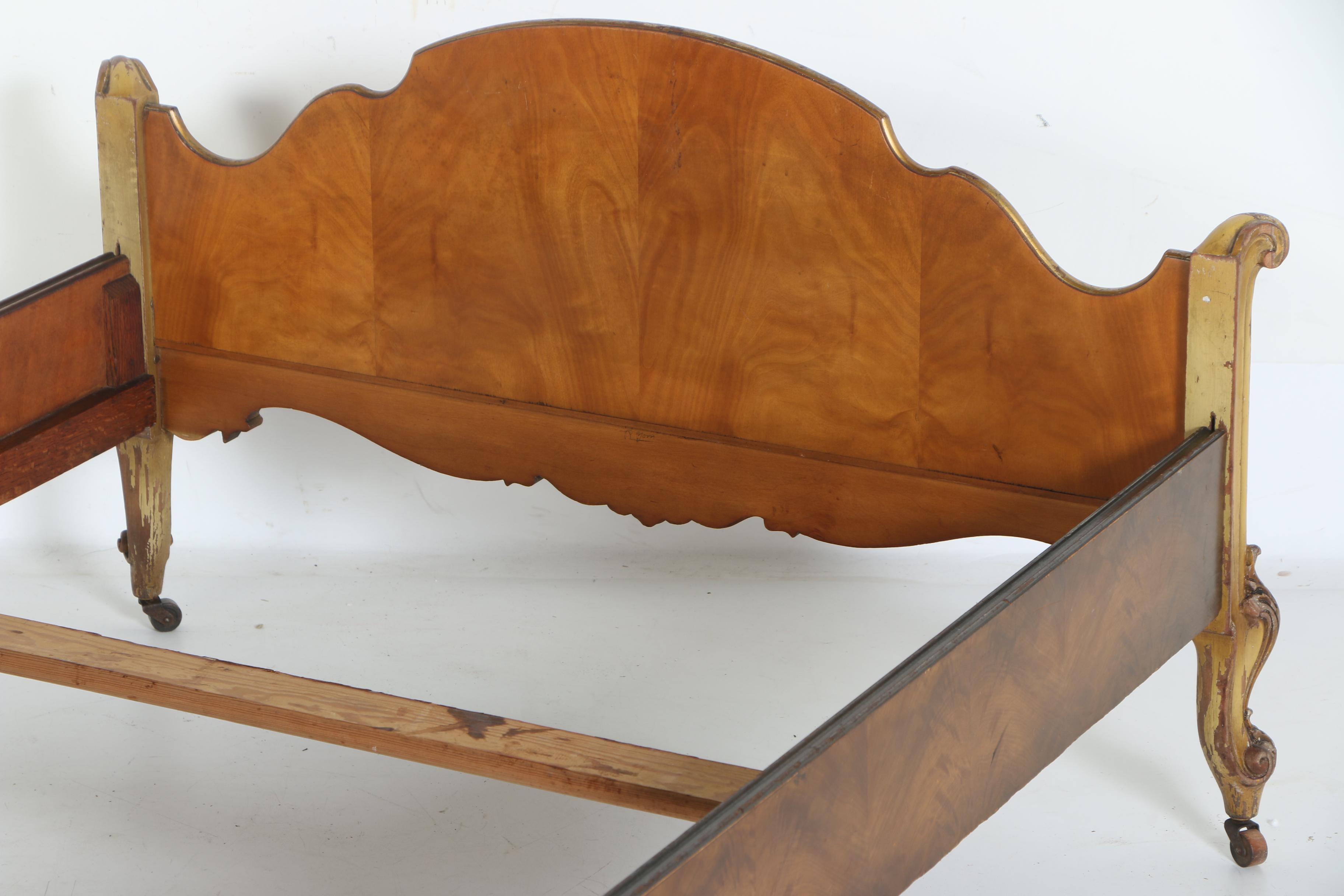 Vintage Louis XV Style Twin Size Bed Frames by John M. Smyth Co.