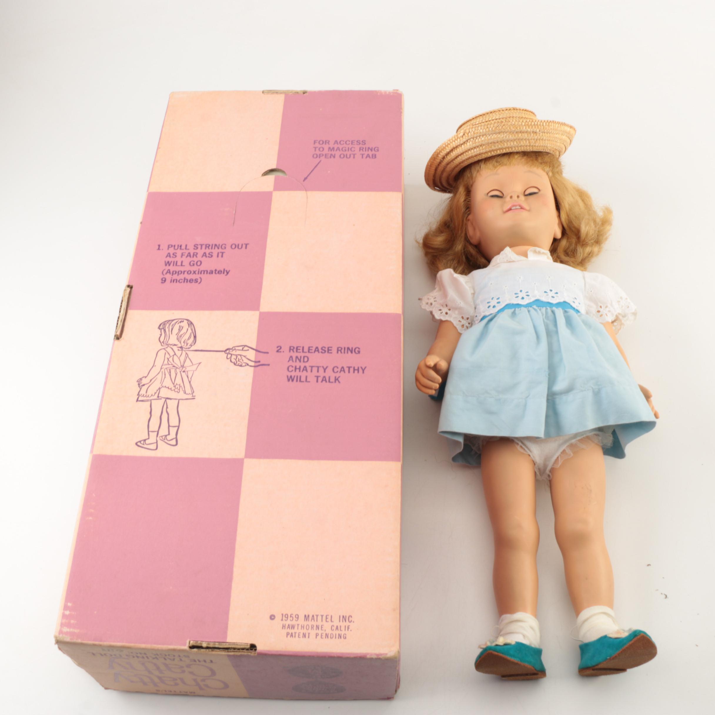 1959 Mattel "Chatty Cathy" Doll and Doll Clothing