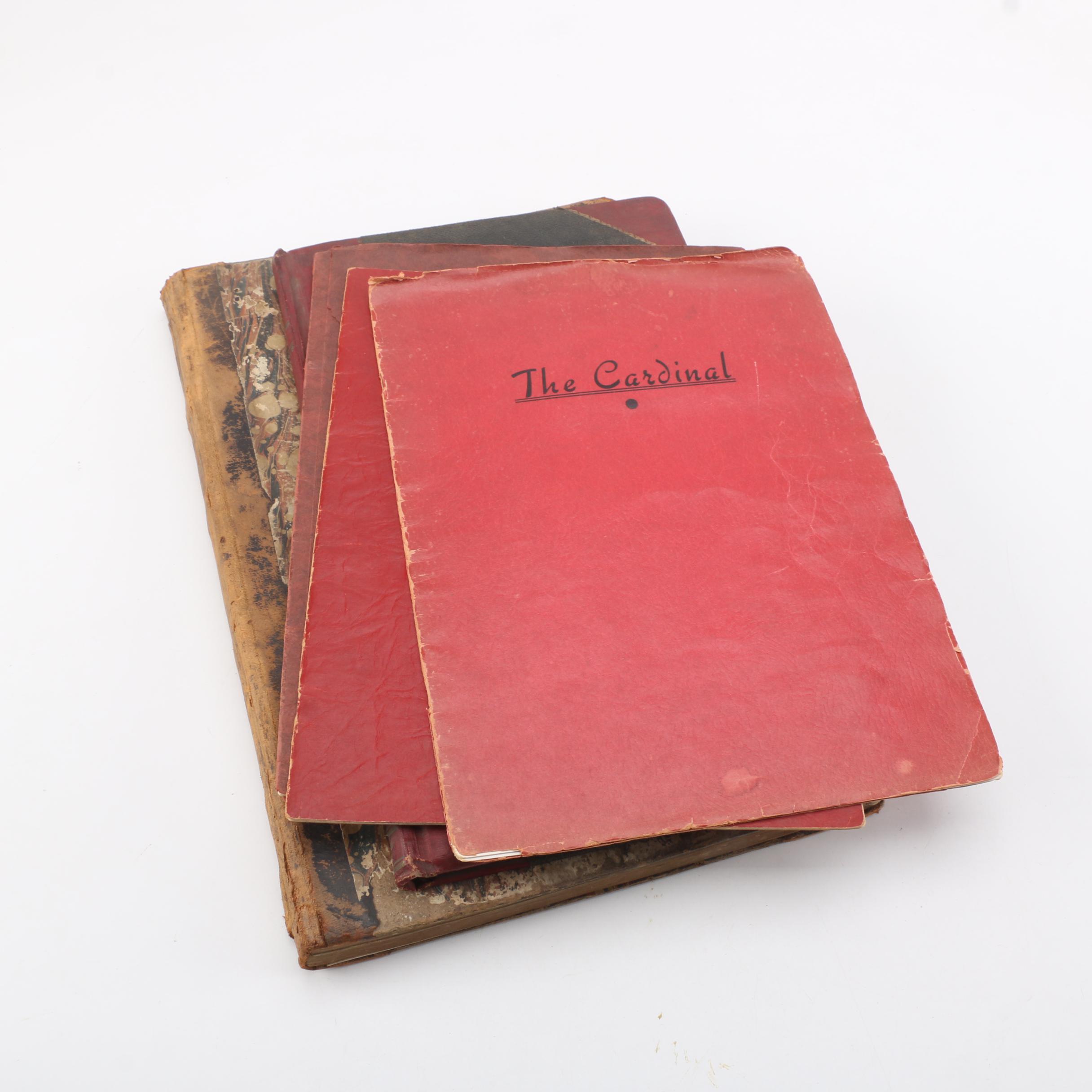 Vintage School Yearbooks, Ephemera and Business Ledgers
